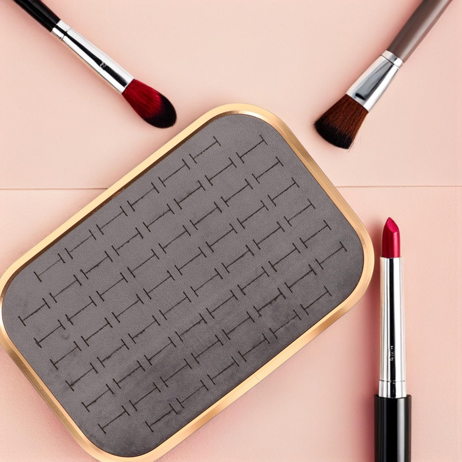 Alipis Bandeja de Terciopelo para Joyas Organizador Rectangular de Compartimentos Bandeja para Guardar Collares Aretes y Anillos para Niñas Esposas y Mamás