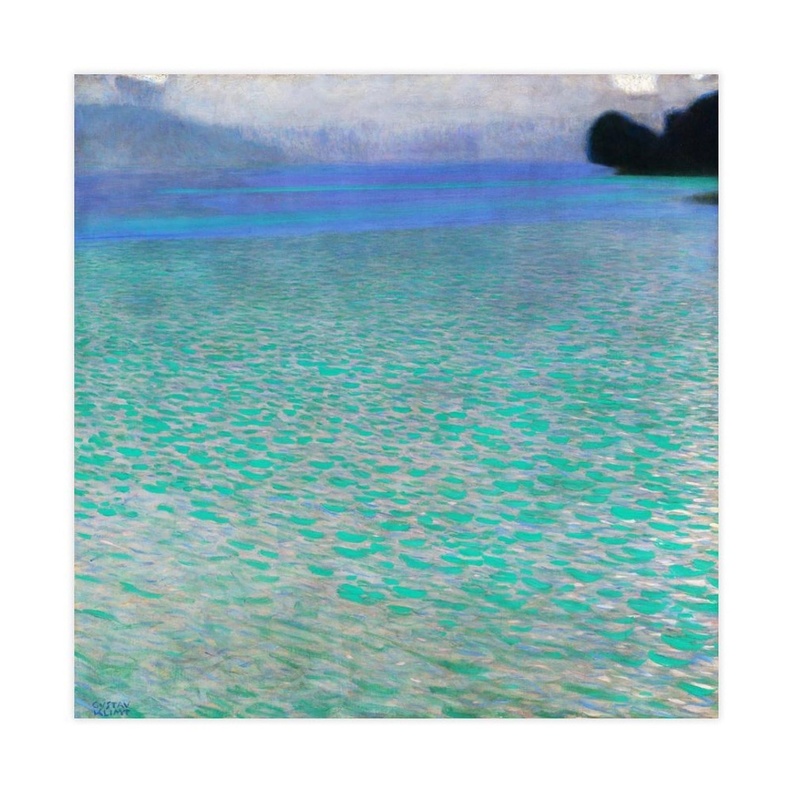 ANFOTCM Gustav Klimt,On Lake Attersee,famous Canvas Posters Wall Art Bedroom Office Room Decor Gift 28x28inch(70x70cm)
