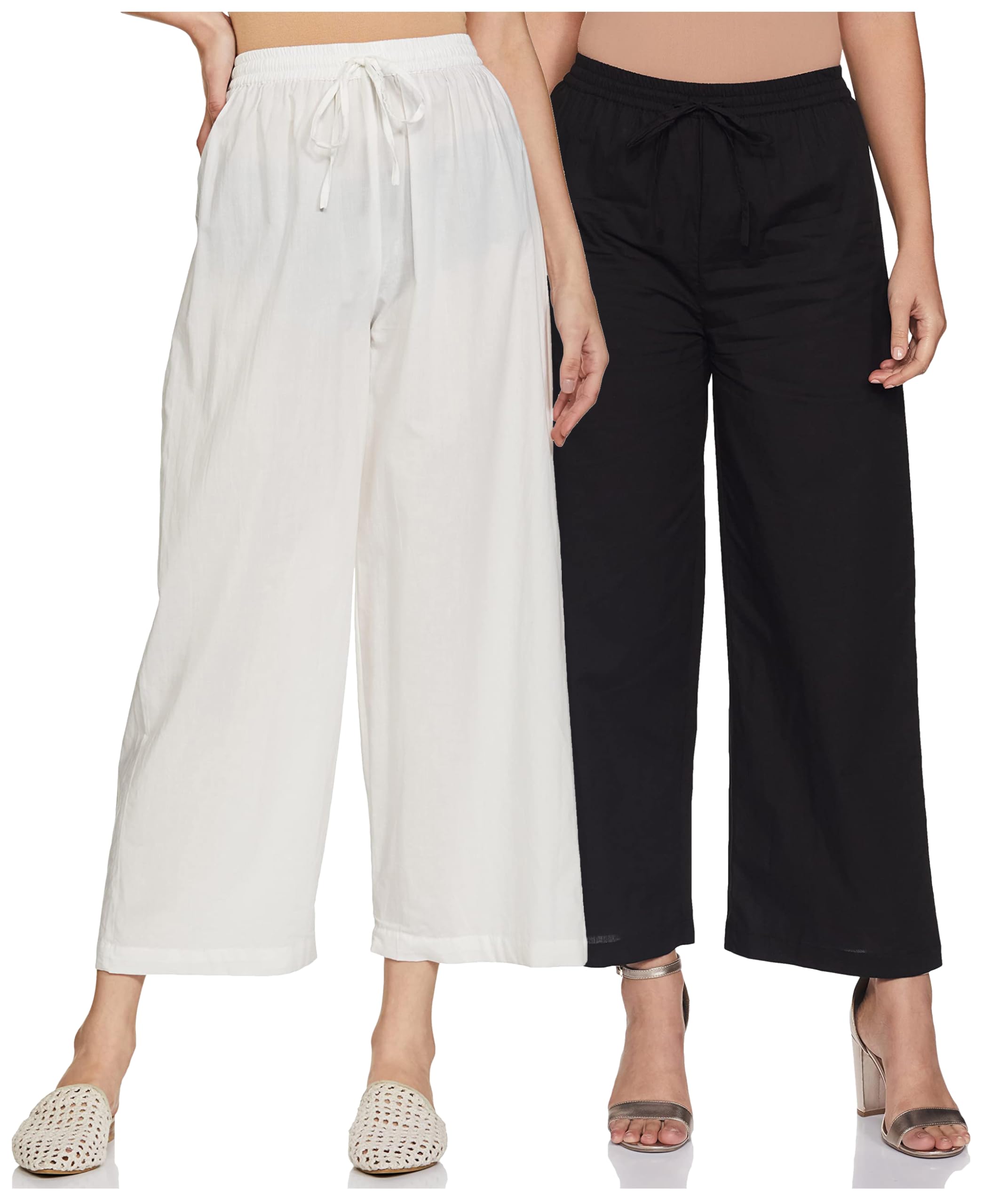 Women's Cotton Relaxed Fit Palazzo (Available in Plus Sizes)-image-33