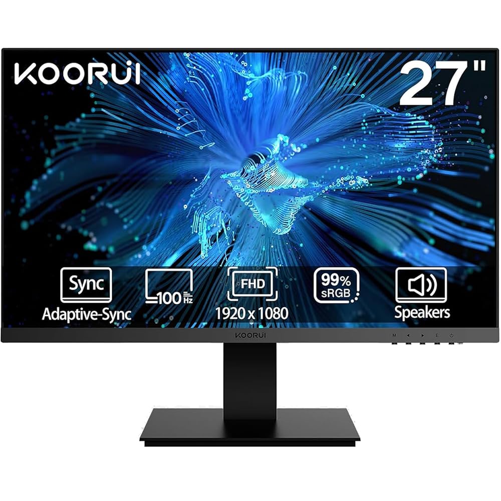 Amazon.com: KOORUI 27-inch FHD Computer Monitor, 100Hz Full