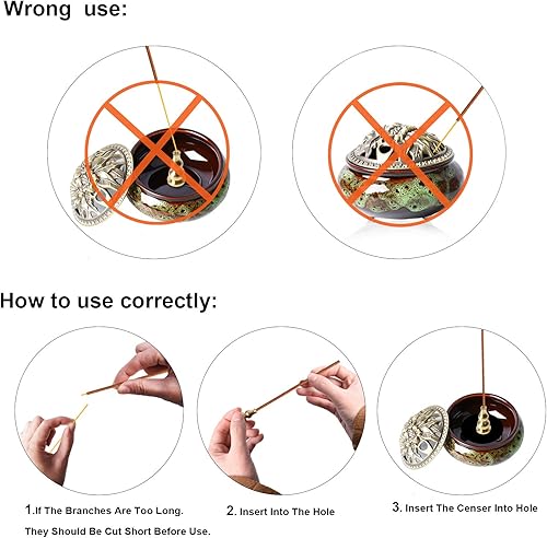 Vista 53 de Cerámica de la decoración casera de incienso palitos o conos quemador de porcelana incienso titular Jesper Rojo