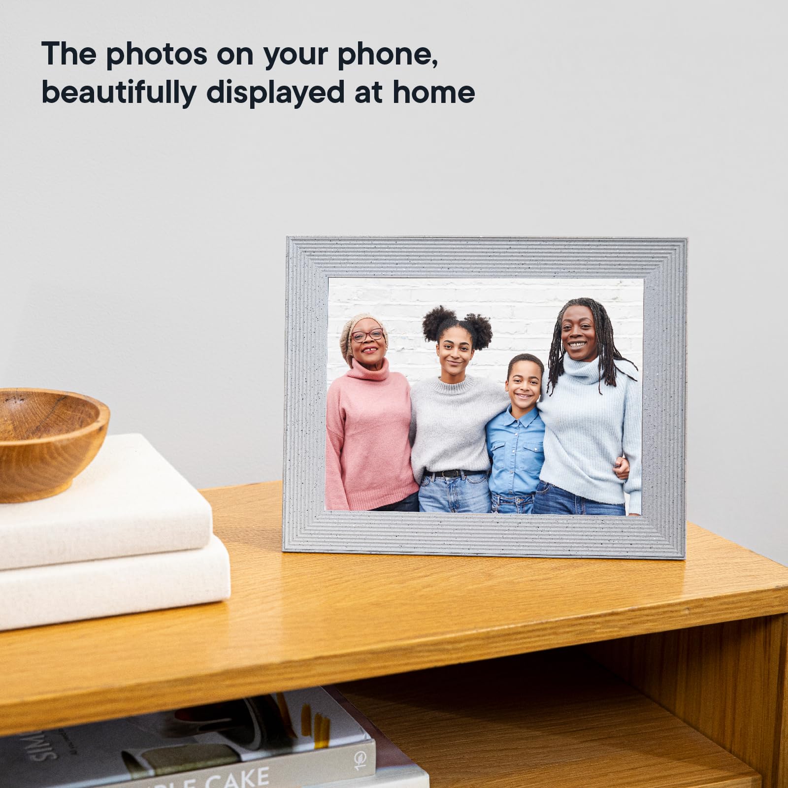 Aura Cadre photo numérique Mason Luxe écran 2K Wi-Fi 9,7 pouces | Le meilleur cadre numérique à offrir | Envoyez vos photos depuis votre téléphone | Installation rapide et facile grâce à l’application