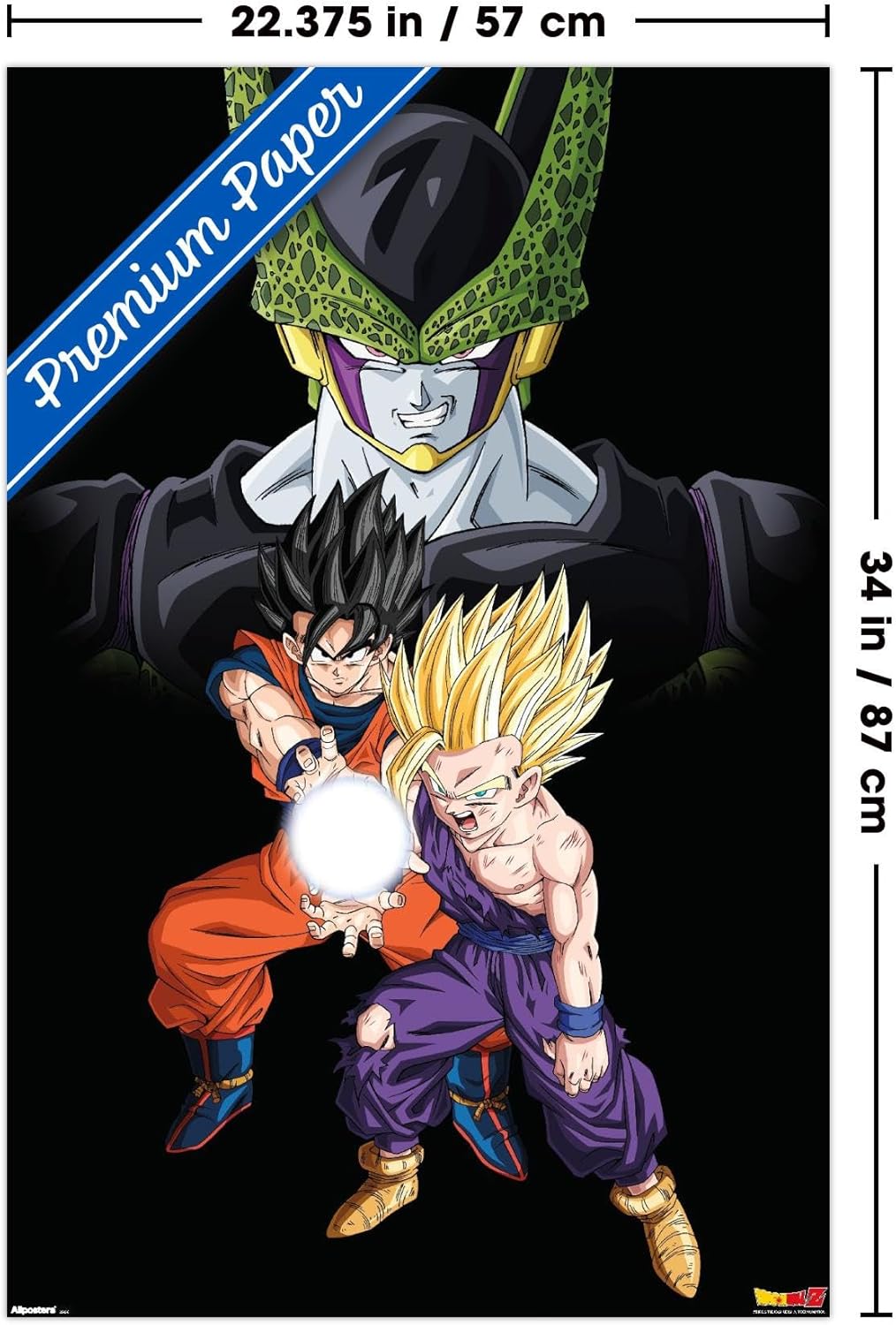 Dragon Ball Z: Cell Saga - Group Wall Poster, 34L" x 22.4W", Premium Unframed Version - Image 3
