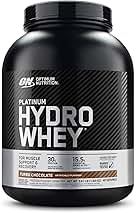 Optimum Nutrition Platinum Hydrowhey Protein Powder, 100% Hydrolyzed Whey Protein Isolate Powder, Flavor: Turbo Chocolate, 40 Servings, 3.61 Pounds (Packaging May Vary)