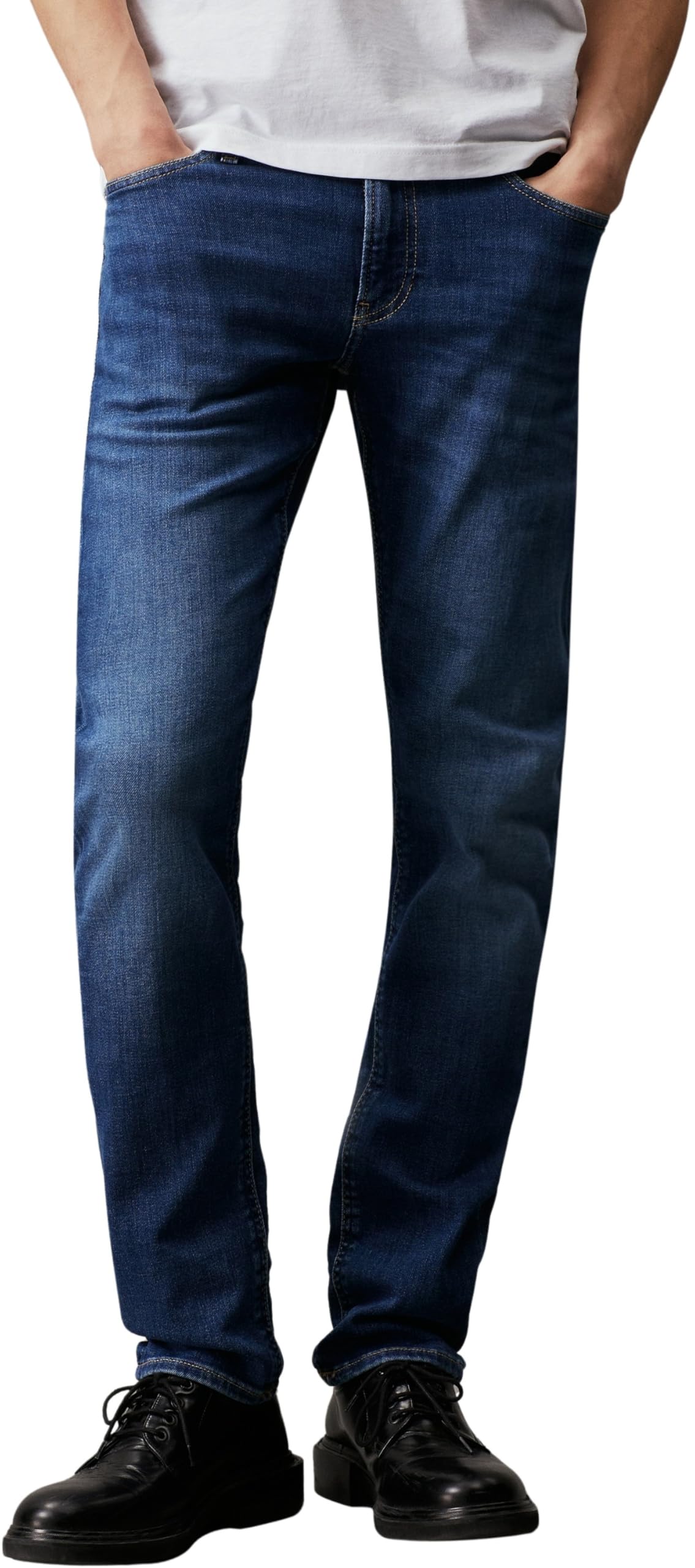 Calvin Klein Jeans Men's Slim J30j323686 Pants, Denim (Denim Dark), 36W / 34L
