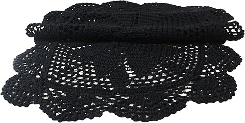 Miniatura 3 de BIBITIME Mantel rectangular de encaje de ganchillo de 12 x 21 pulgadas, hecho a mano, para comedor, cocina, mesa (12 x 21 pulgadas, 2 unidades,