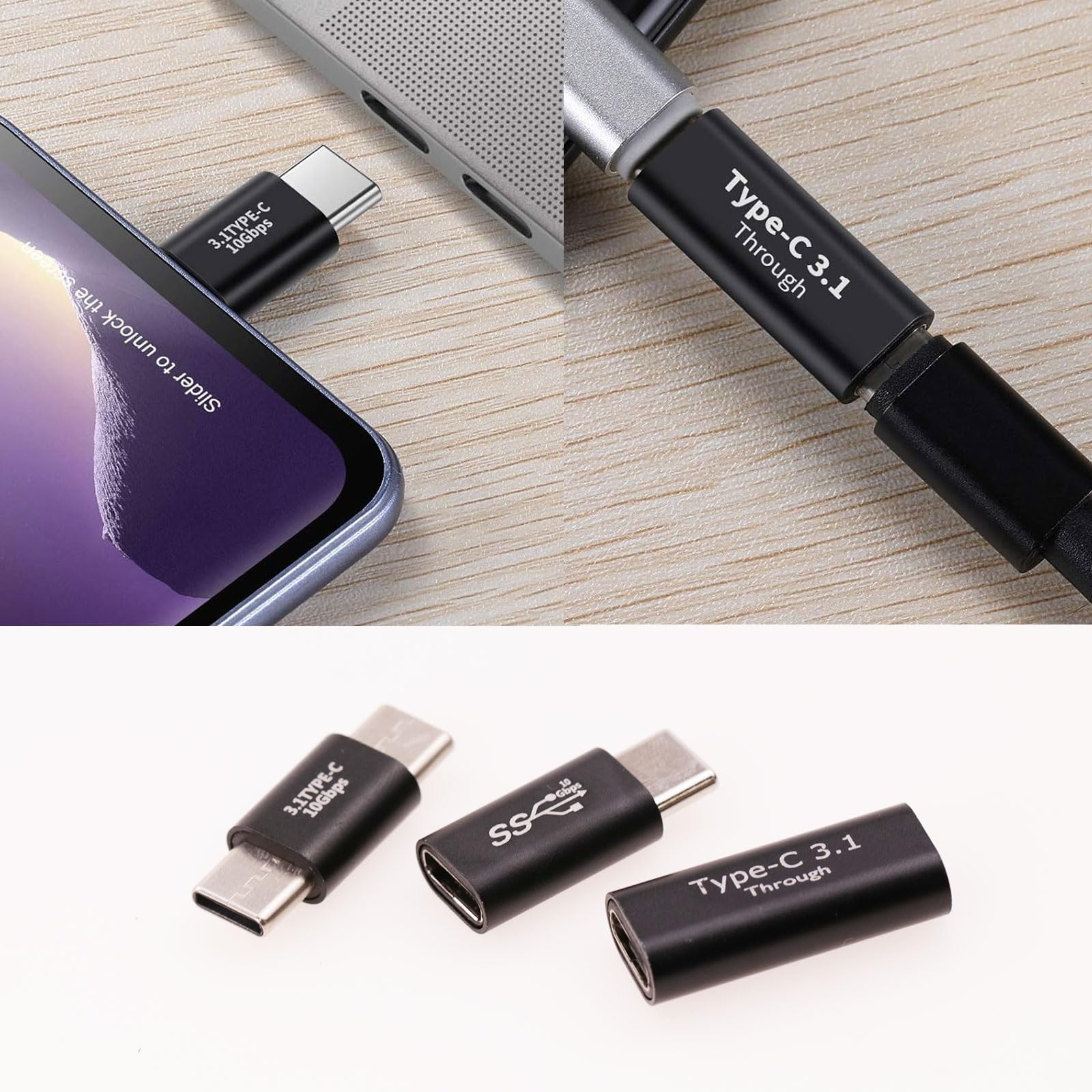 Pastall USB-C Auf USB 3.1 Adapter – 4 Stück, Kompatibel Mit Handys, Laptops & Tablets