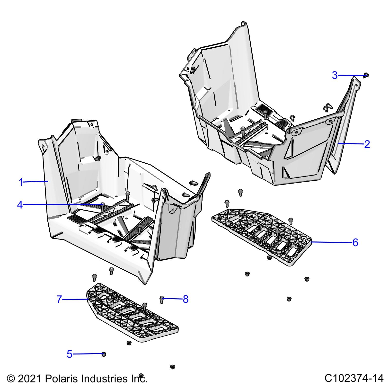 Amazon.com: Polaris ATV Footpad Support, Left, Genuine OEM Part 