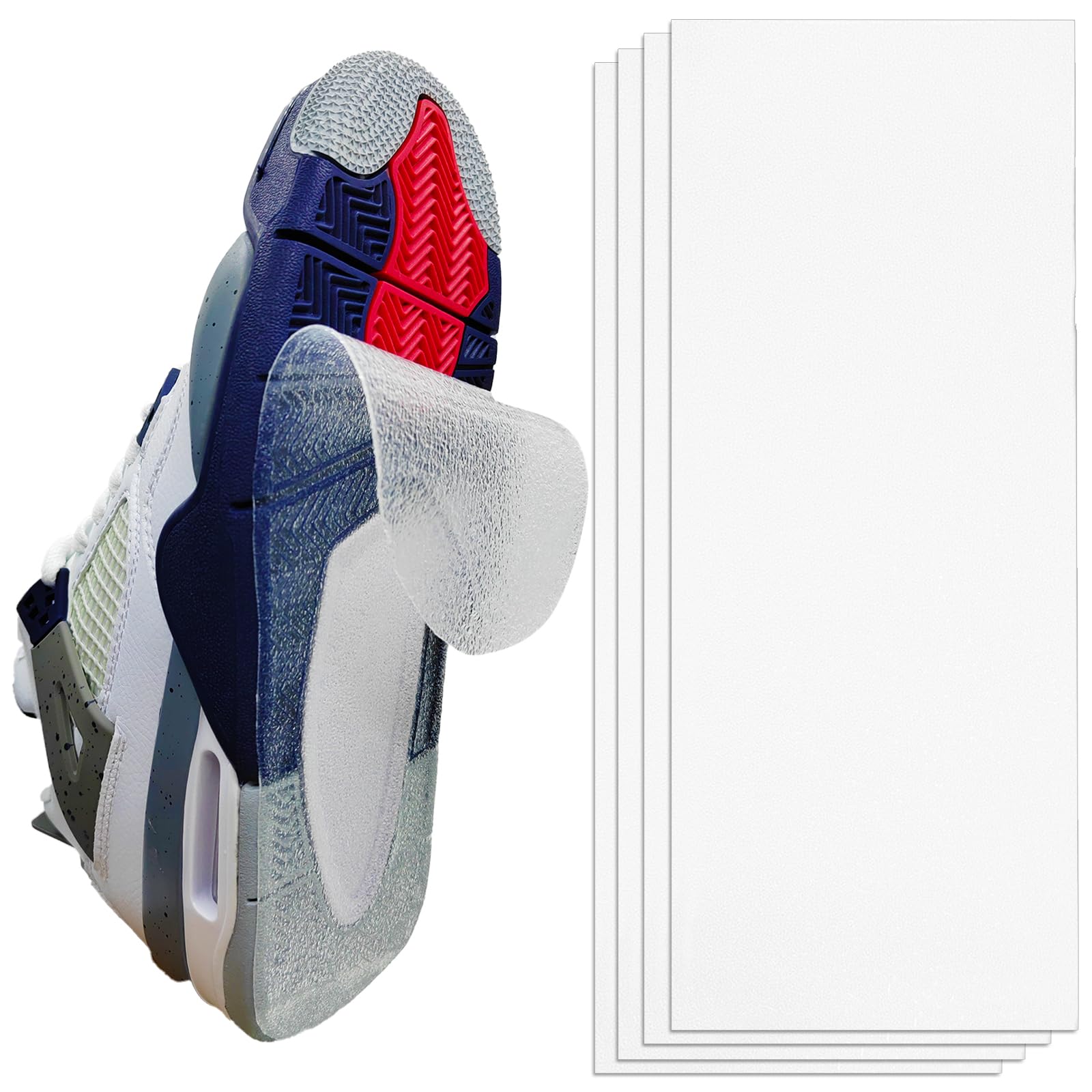 XQDALIN Sole Protector for Sneakers 2 Pack Transparent Shoe Sole Guard Anti-Slip Durable Shoe Bottom Cover for Sneakers&Red Bottom Heels