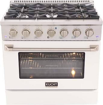 Kucht KDF362/LP-W Dual Fuel Range, White