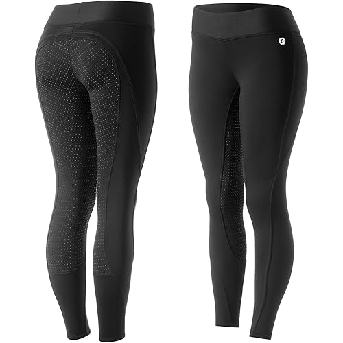 HORZE Active Women's Winter Fleece-Lined Silicone Full Seat Horse Riding Tights
