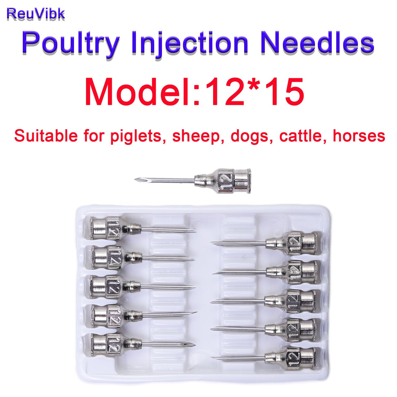12 Gauge Veterinary Needles, Cattle Needle Poultry Injection Needles 10 Sticks, Suitable for Pigeons, Chickens, Ducks, Geese, Pigs, Sheep, Horses, And Other Large And Small Animals (12*25mm) : Patio, Lawn & Garden