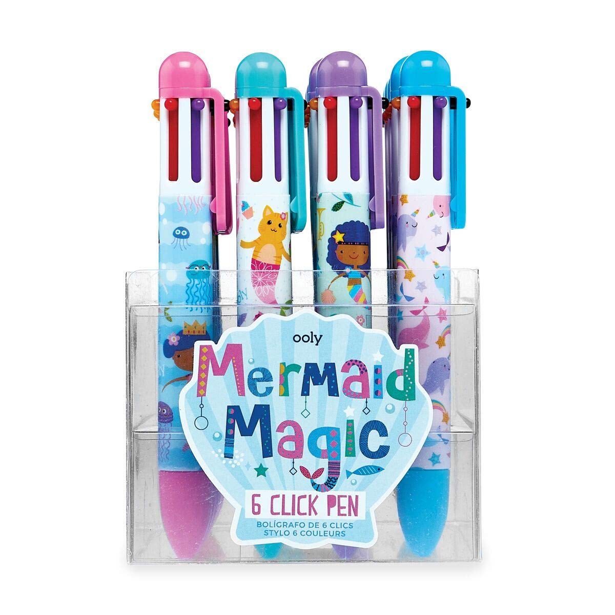 Ooly6 Click Pens - Display of 24 Mermaid Magic
