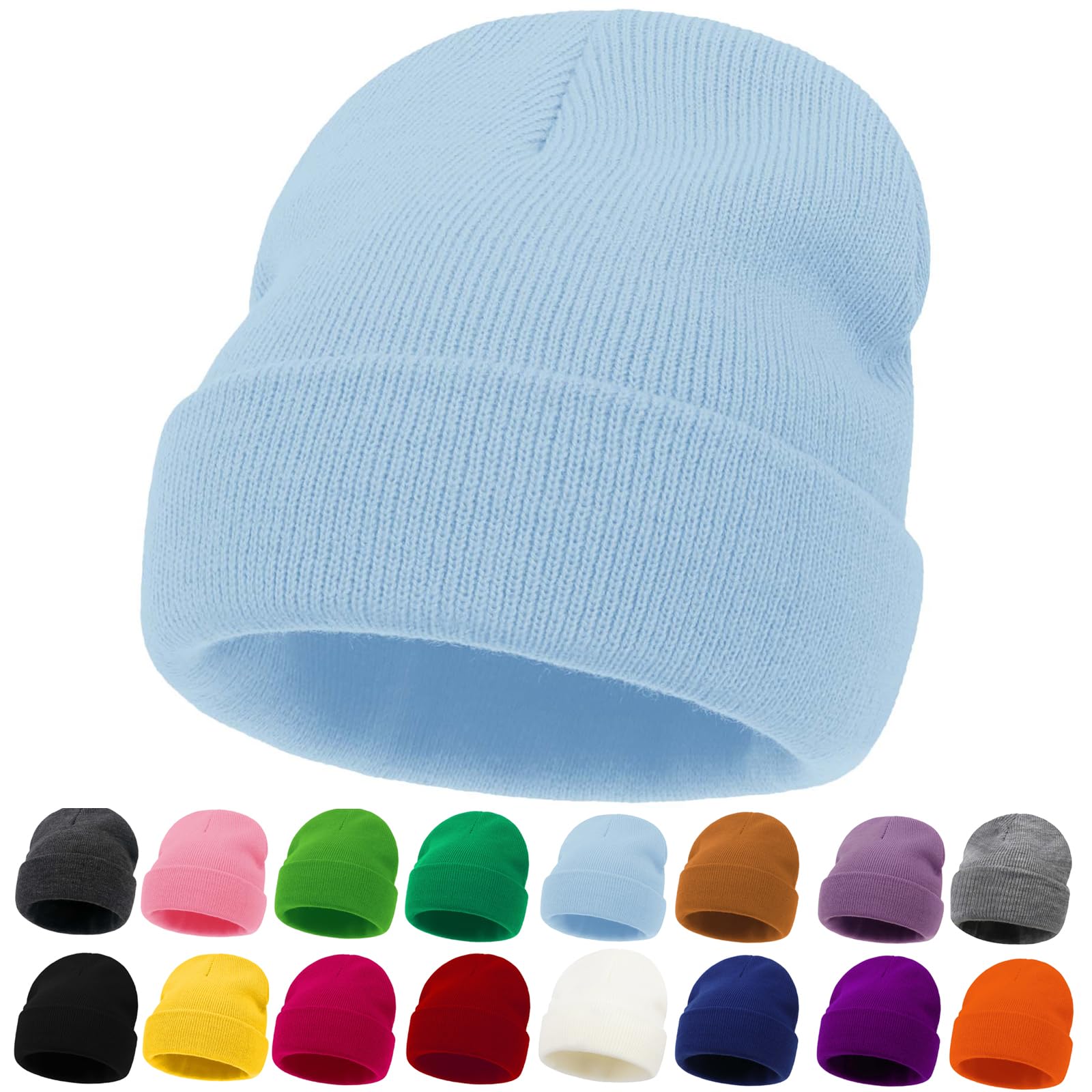 Kids Beanie Boys Girls Winter Hats Children Cuffed Knit Warm Skull Caps