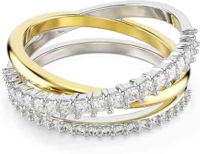 Amazon | 【公式】【スワロフスキー】Hyperbola ミックスメタルリング