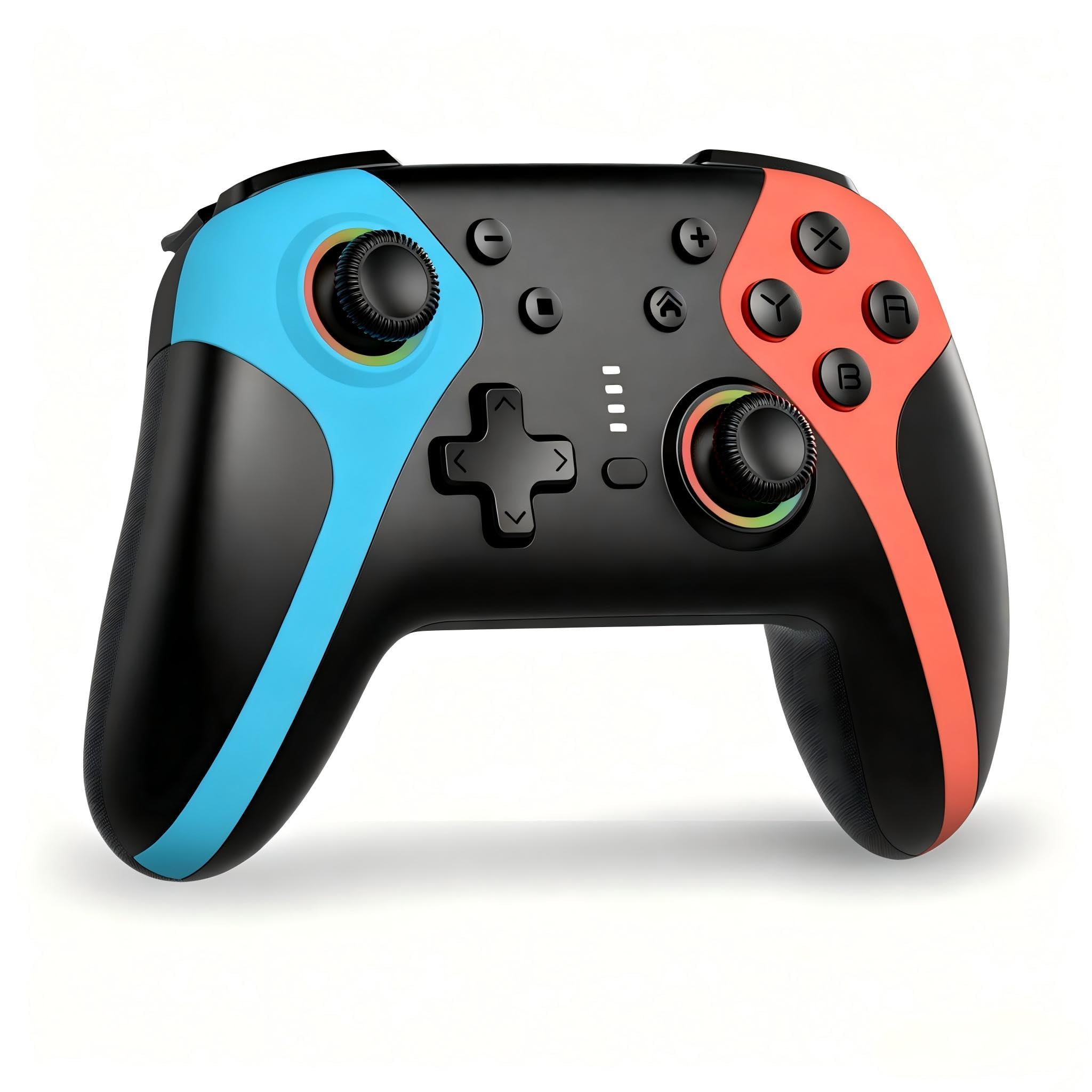 FIOTOK Controladores de interruptor para Nintendo Switch/Switch 2/Lite/OLED, controladores inalámbricos con joysticks y gatillos Hall, despertador, eje giroscopio, turbo, captura de pantalla