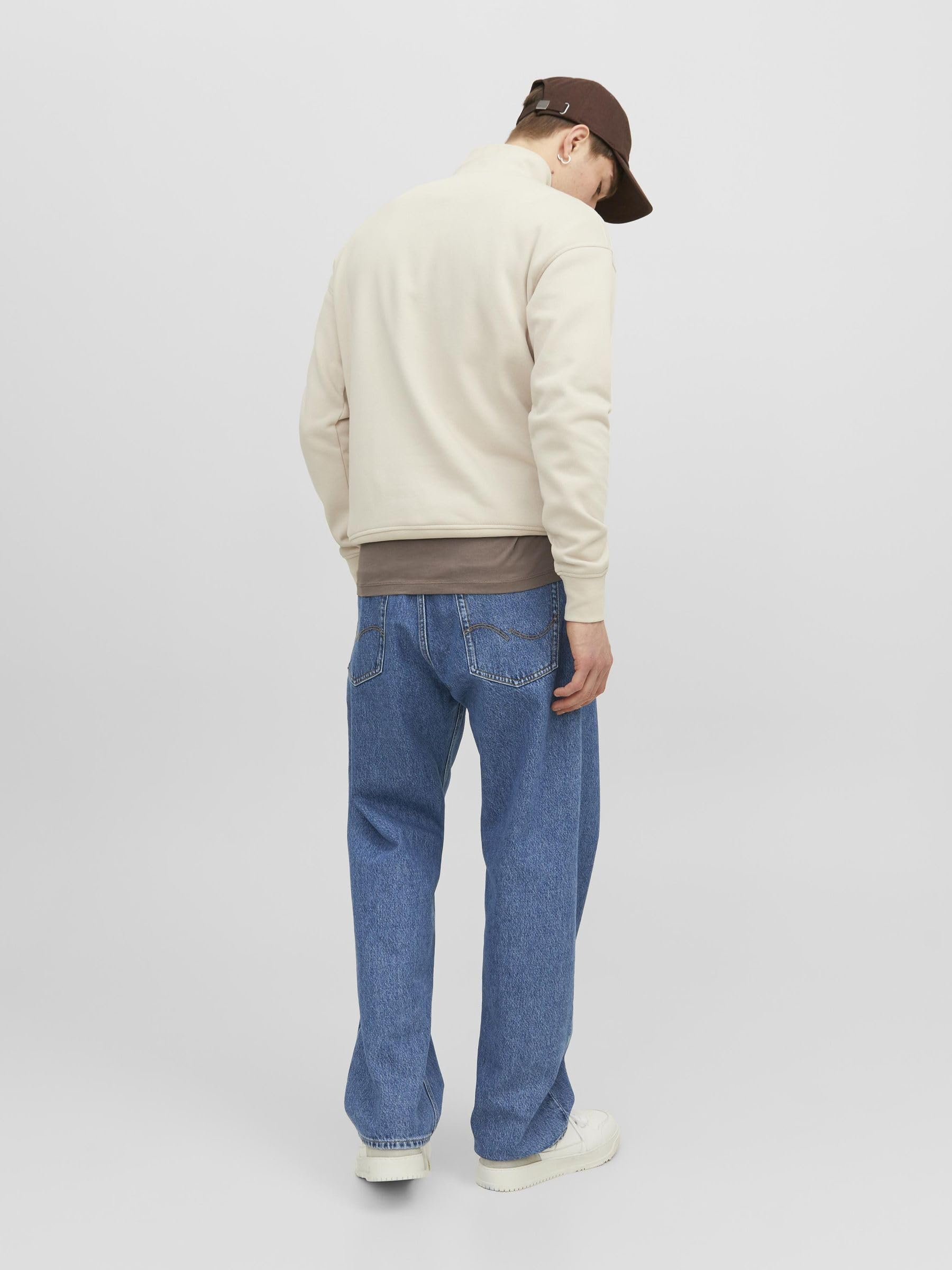 JACK & JONES JJIALEX Jjoriginal SBD 304 Noos Uomo Jeans Blu 100% Cotone Relaxed