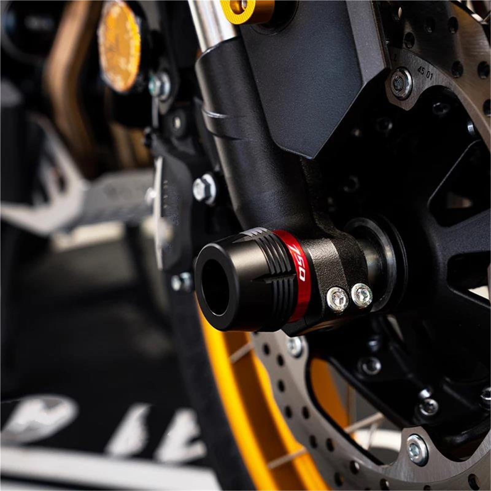 Tamponi Paratelaio Per Moto Per CB750 Hornet 750 CB 2025 Moto Scarico Paratelaio Ruota Forcella Slider Asse Crash Caduta Protezione(Front-Red)