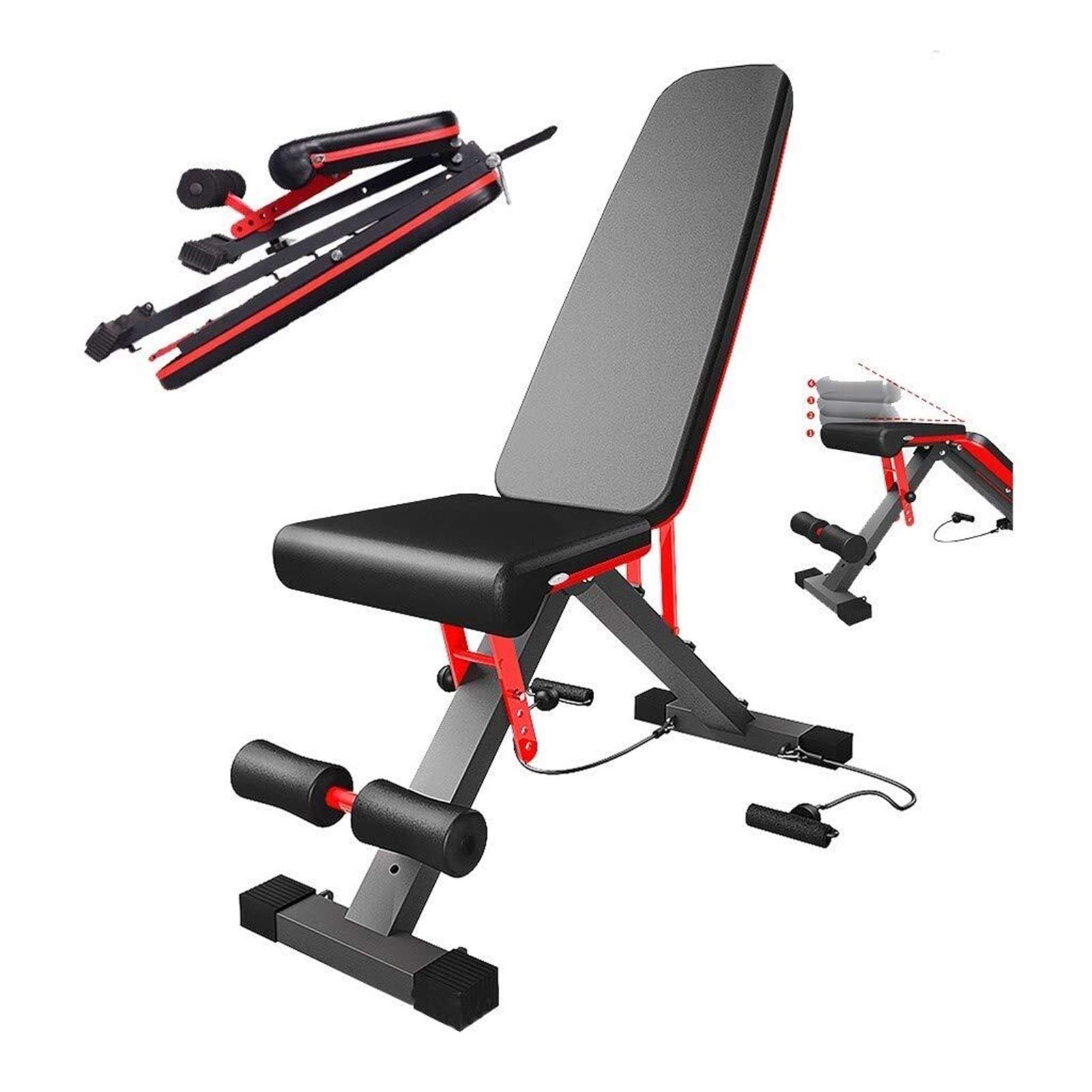 AYCDL Dumbbell Stool,Multifunctional Abdominal Board Sit-Up Training Bench Commercial Fitness Equipment Home Abdomen Bird Exercise Chair,Black,107 * 33.5 * 44.5Cm