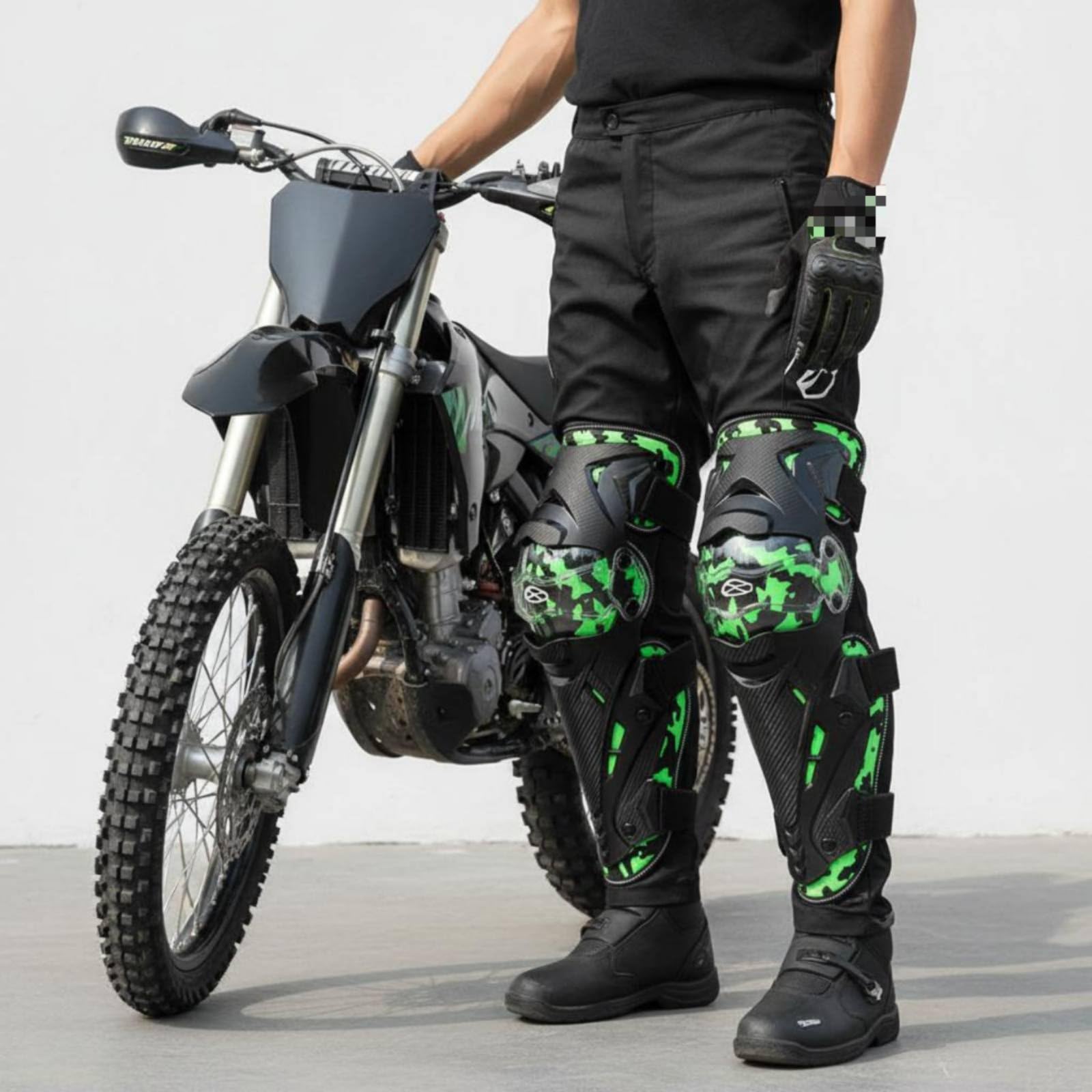 2 Piezas Rodilleras de Motocicleta Anticaídas Rodilleras de Motocross Uso en Multiestacional Protector Articulación Rígido para Hombres, Mujeres, Rojo, Talla Única