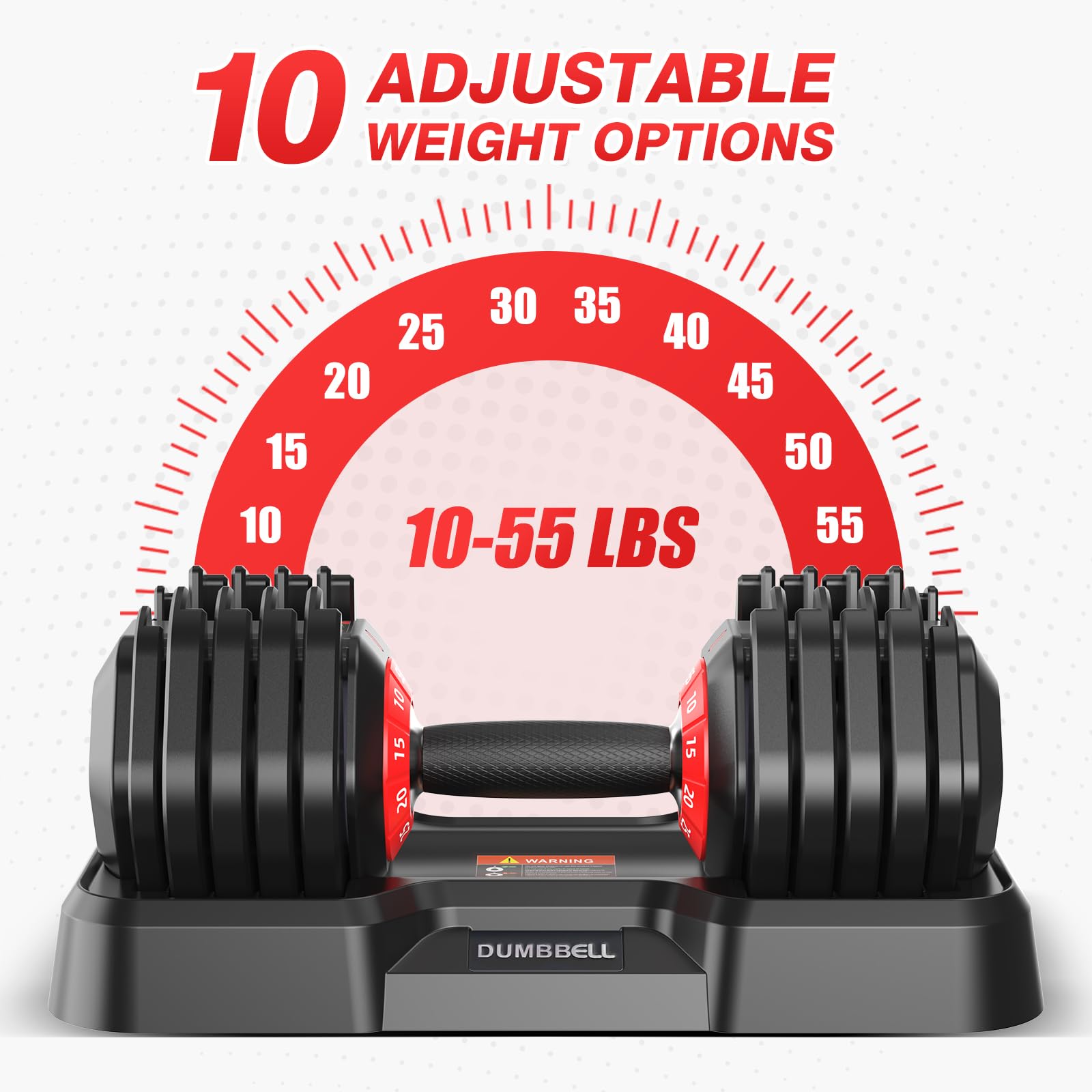 Adjustable Dumbbells Set All in One Free Weights Set for Home Gym | 25/26.5/52.5/55/85lbs Weights Dumbbells Set, 1 Sec Adjust Weights with Anti-Slip Handle for Home Fitness