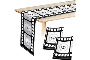 Movie Night Film Reels Table Runner: Classic Cinematic Charm for Your Tablescape