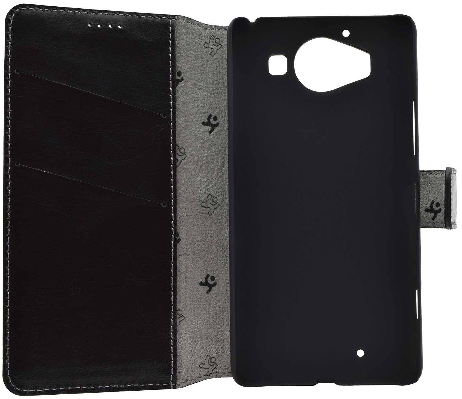 Suncase Ledertasche Für Microsoft Lumia 950 / 950 Dual-SIM – Book-Style Mit Standfunktion & Kartenfach | Aus Echtem Leder, Handarbeit