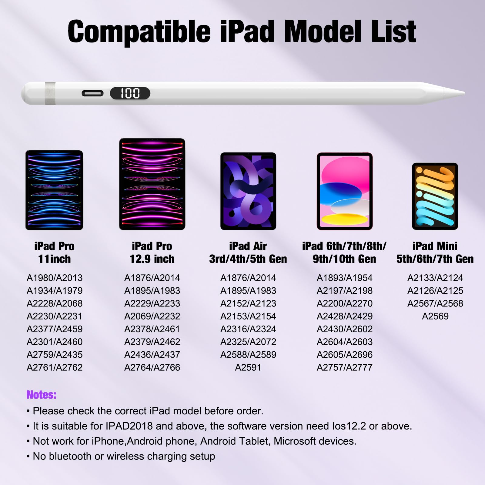 Amazon.com: AOPCREZON Stylus Pen for iPad and Pencil Case for
