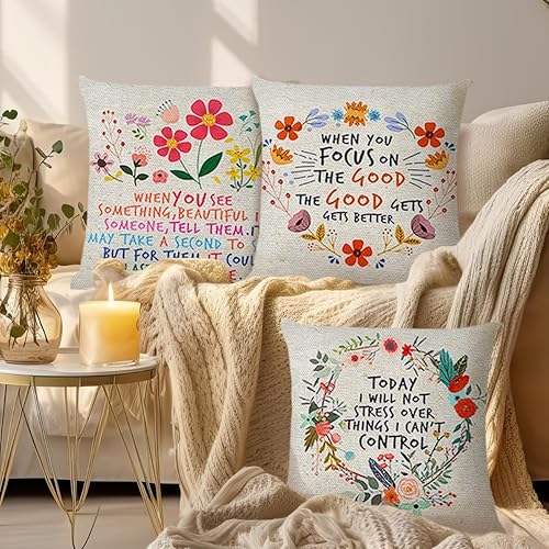 Miniatura 4 de Littlefa Juego de 2 almohadas de mariposa para niñas, fundas de almohada de mariposa de 18 x 18 pulgadas, fundas de almohada decorativas, regalos