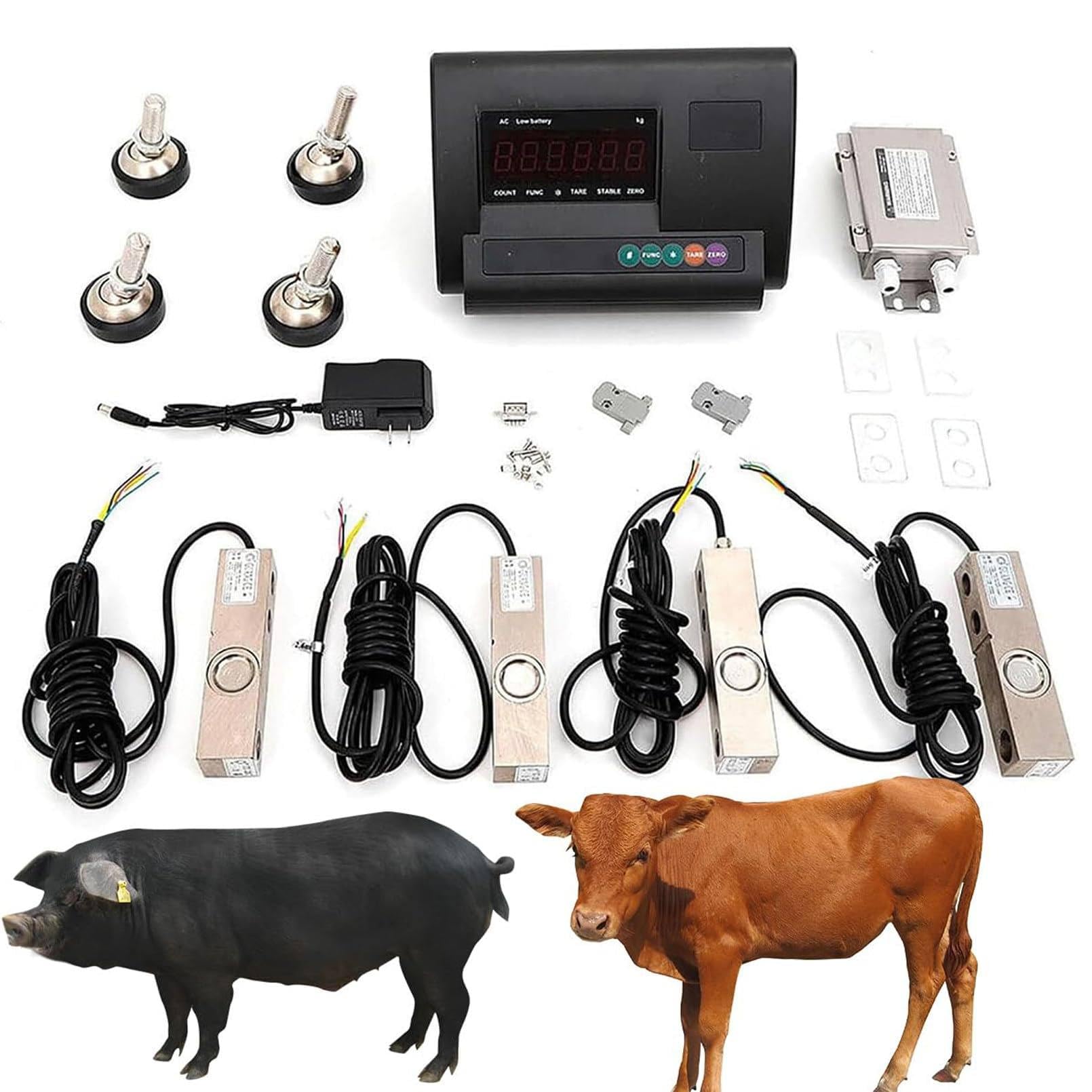 Outil de pesage d'animaux portable 5000 KG et kit de balance pour bétail robuste