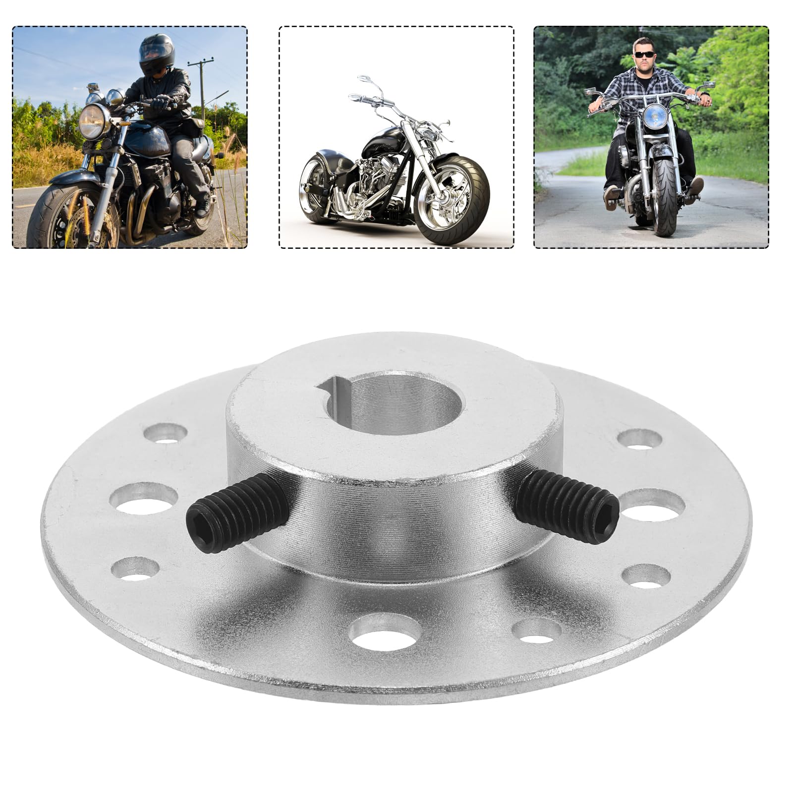 Hinterrad mit Montagebolzen Kettenradnabenadapter 3/16 Keilnut 5/8 Bohrung aus Legierung für 212cc 196cc 6,5 Ps Go Kart Atv Radflansch