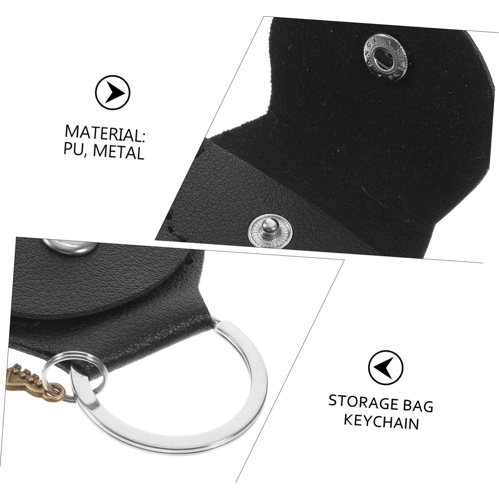 LIOOBO Guitar Picks Holder Case Portable Picks Storage Bag with Keychain Durable Reusable Guitar Pick Organizer for Acoustic Electric Guitar Bass Ukulele Compact Design for Easy