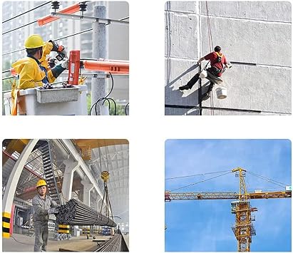 Retractable Personal Protective Equipment Fall Protection Load 330 lbs, Self Retracting Lifeline Height Safety Device, Fall Arrest Device + Hook(3m)