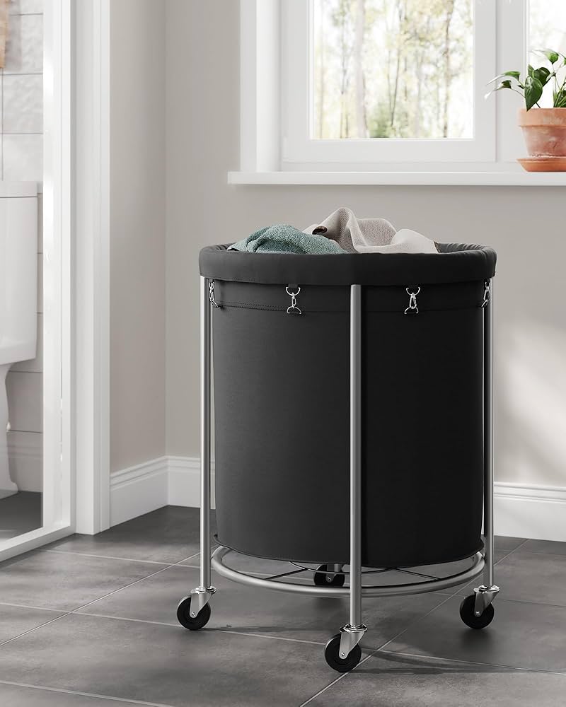 Amazon.com: SONGMICS Laundry Basket with Wheels, Rolling