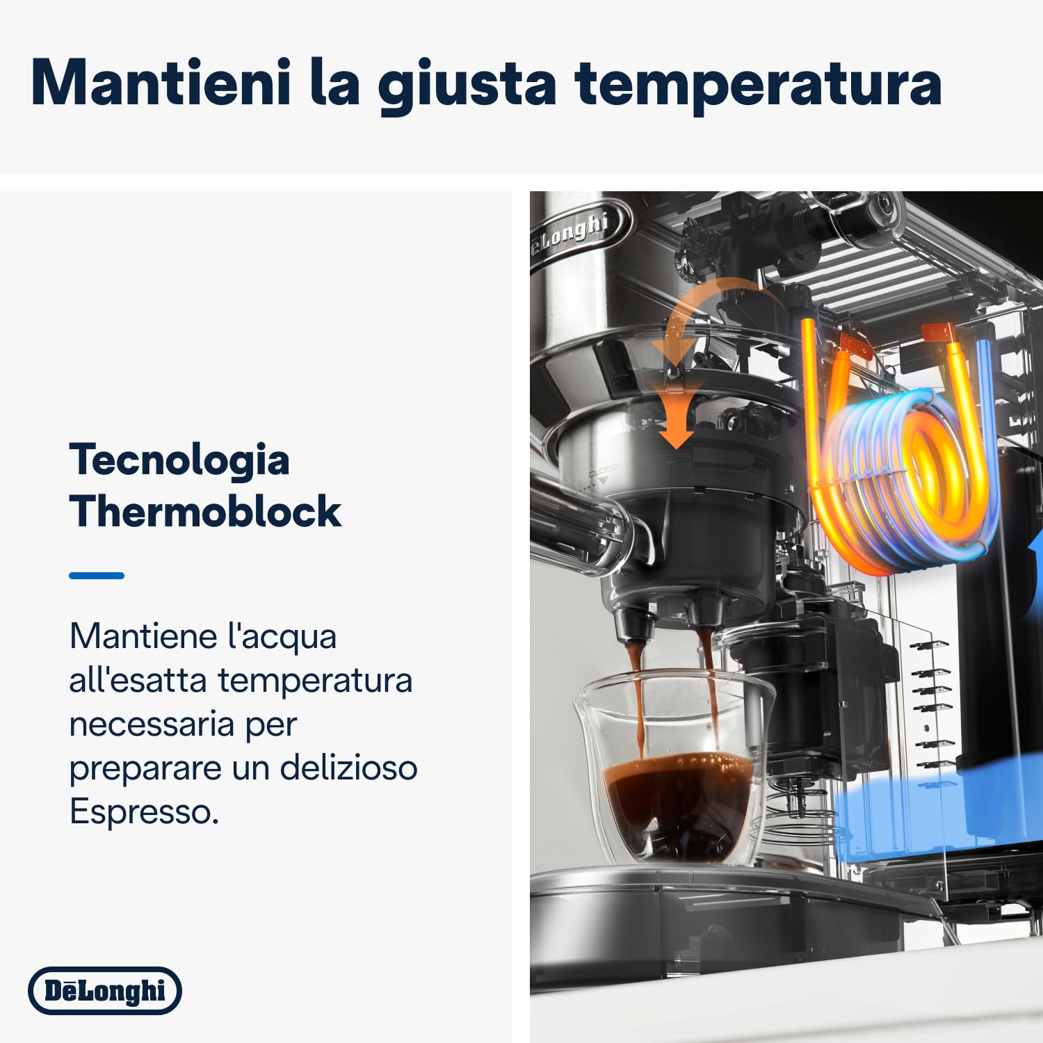 De'Longhi Dedica Arte EC885.​BG, Macchina manuale da Caffè Espresso e Cappuccino, Lancia vapore professionale, Caffè in Polvere o in Cialde E.S.E., Riscaldamento 40sec, Filtro Singolo e Doppio, Beige