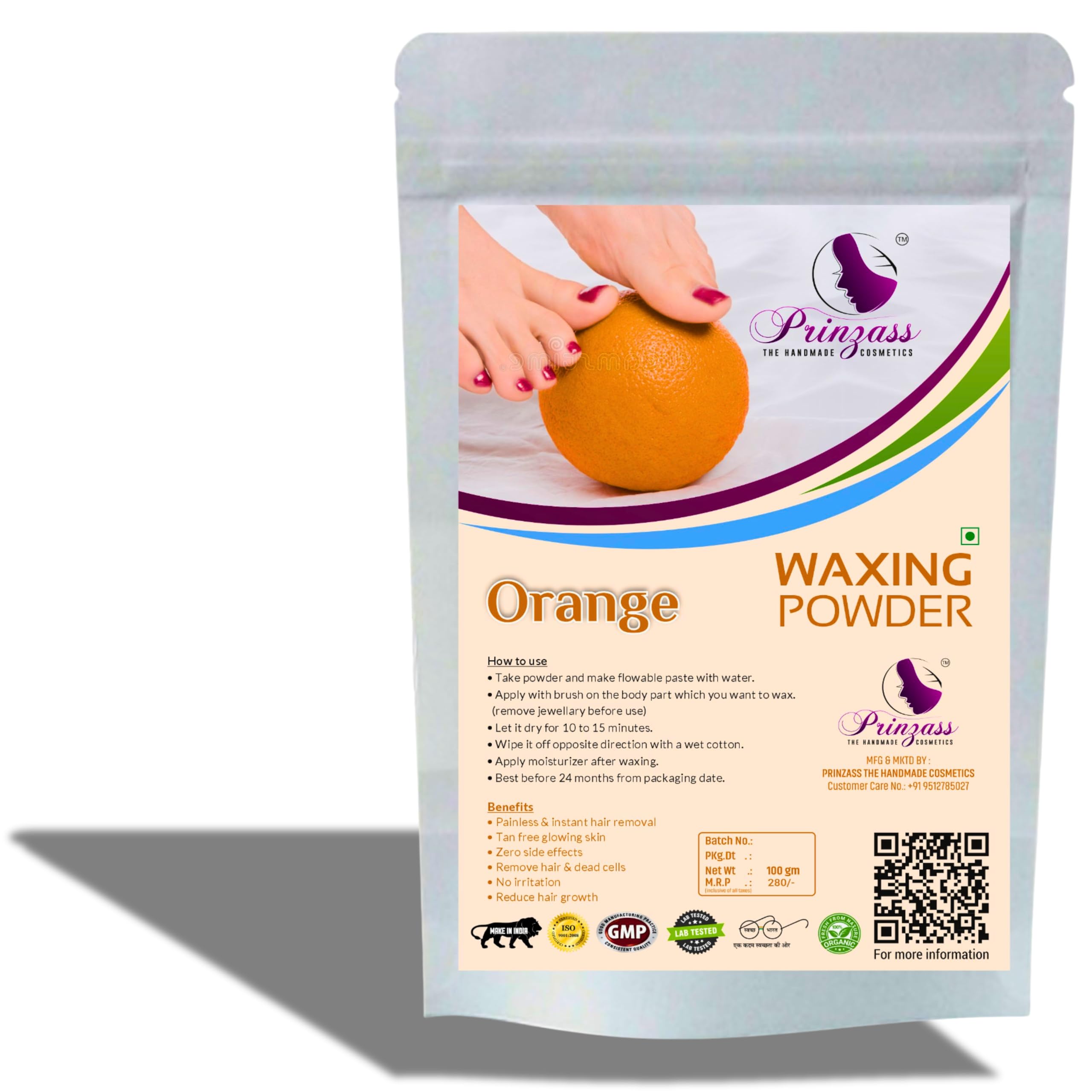 Prinzass The Handmade Cosmetics The Handmade Cosmetics Prinzass-The Handmade Cosmetics Hair Removal Wax Powder|Hair Removal For Women&Men For All Type Of Skin (100 Gm)|Herbal Wax Powder (Orange) (B0B76TRSLQ) Amazon Price History, Amazon Price Tracker