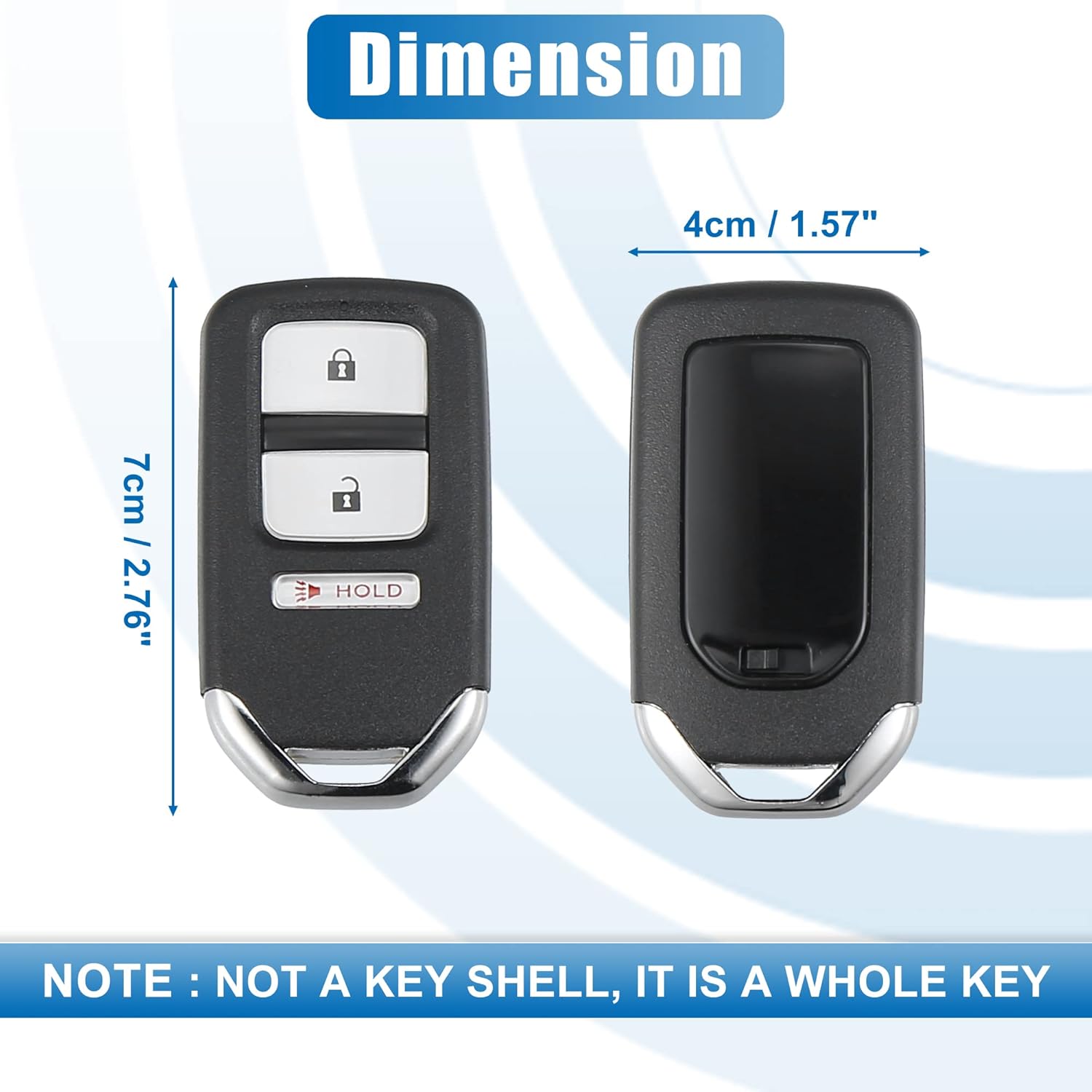 X AUTOHAUX 3 Button Car Keyless Entry Remote Control Replacement Key Fob Proximity Smart Fob KR5V1X for Honda Fit 15-17 313.8MHz 47 Chip