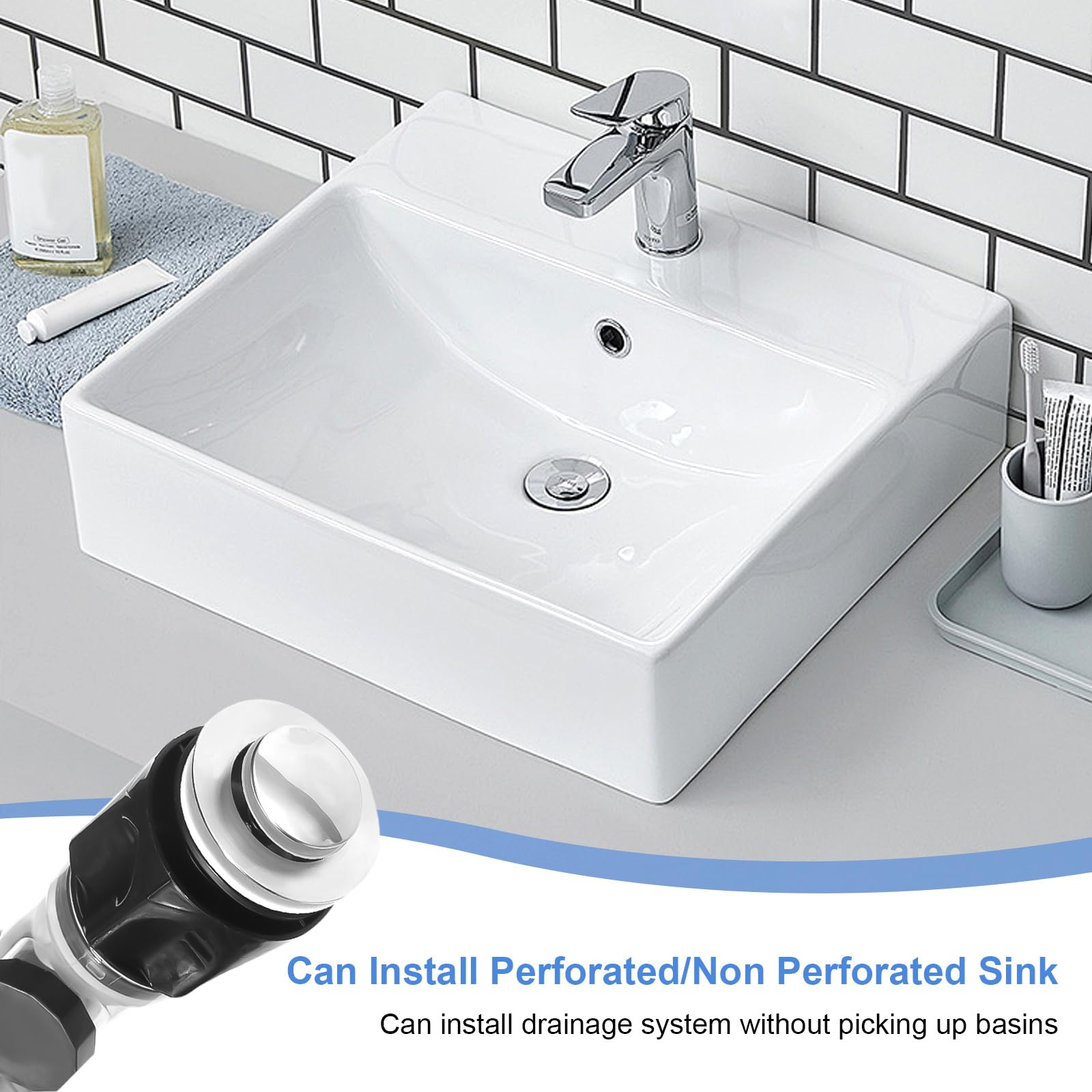 Kits Desague Lavabo Sifón Lavabo Flexible Kits con Manguera de Drenaje Flexible Retráctil y Tapón de Drenaje Mergente Sifon Cocina Fregadero Kit de Desagüe de Fregadero para Baño y Cocina