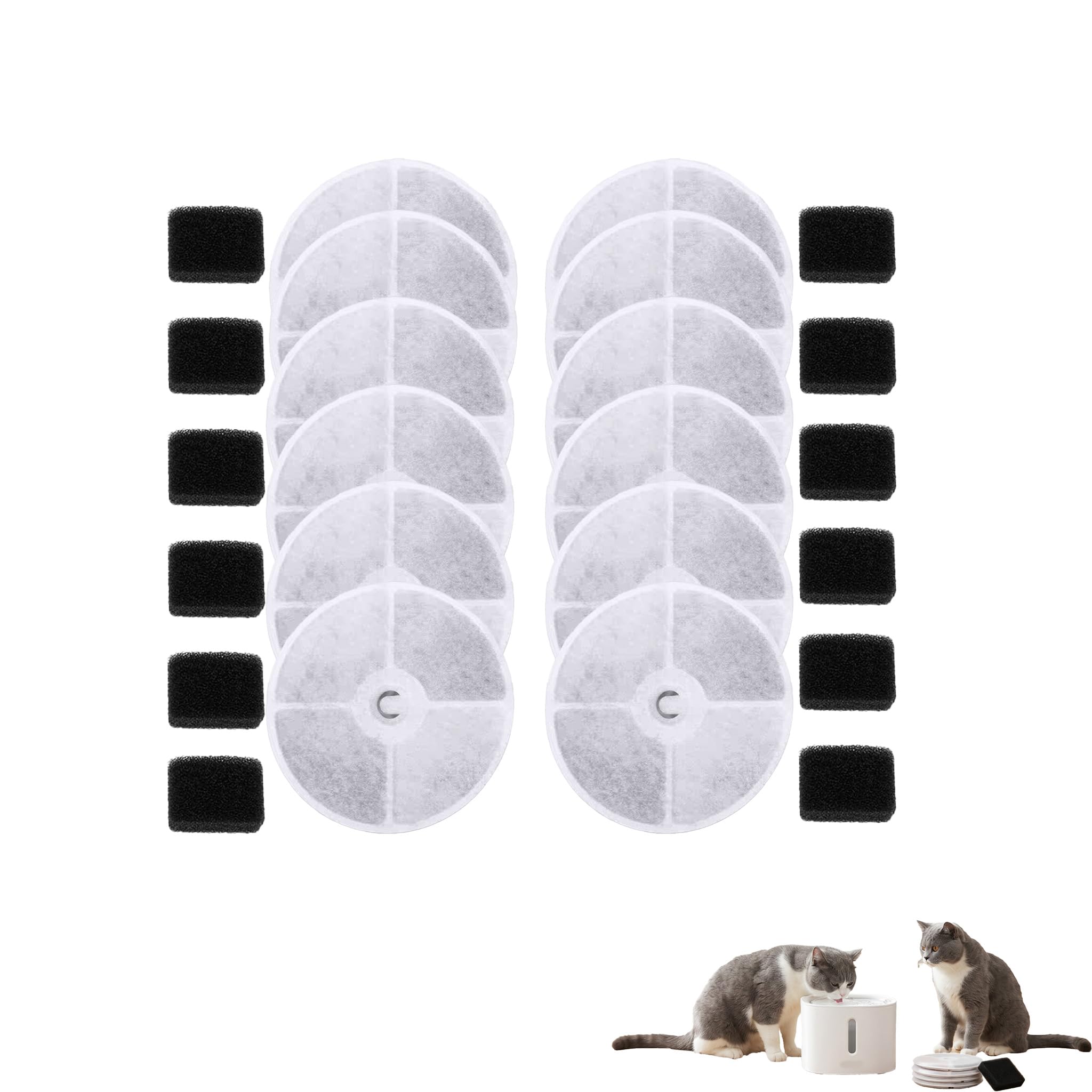 Cat Fountain Filters, 24 PCS Compatible with Eversweet Solo SE 2 2S 3 3Pro