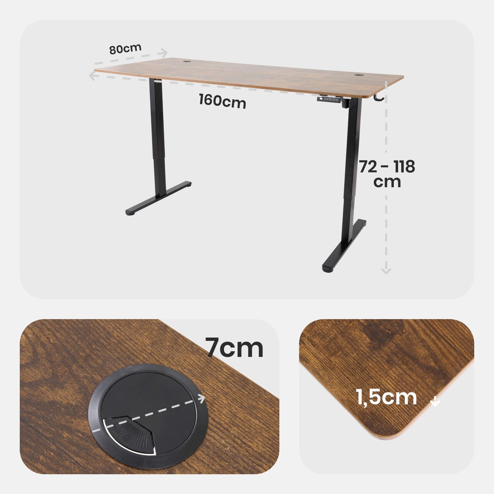 Test du bureau électrique réglable SONGMICS LSD138BZ01 : fonctionnalité
