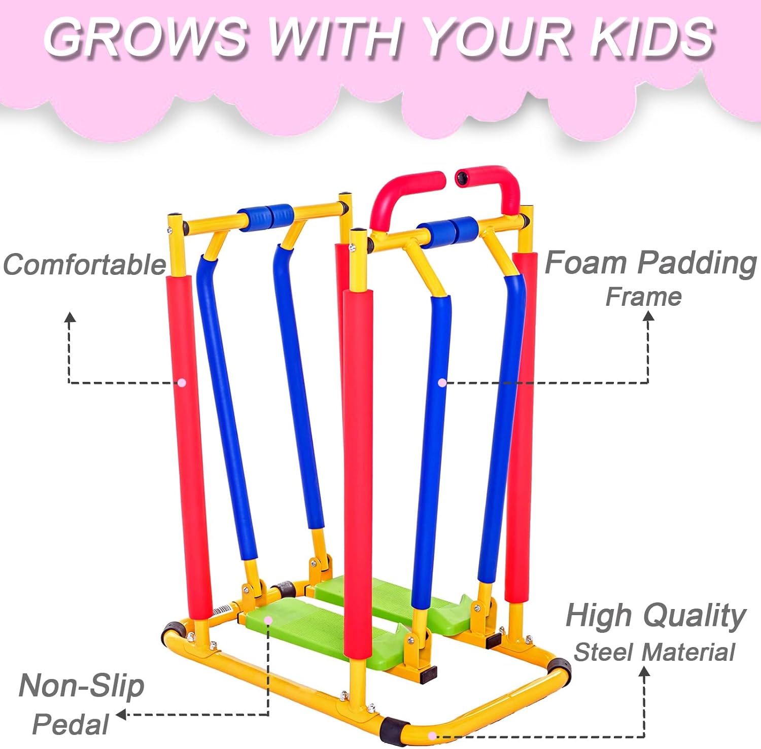 Kids Fitness Exercise Equipment, Adjustable Barbell Toy Set for Kids Fitness, Children's Play Fitness Exercise Equipment, Kids Workout Equipment for 3-12 Year Old