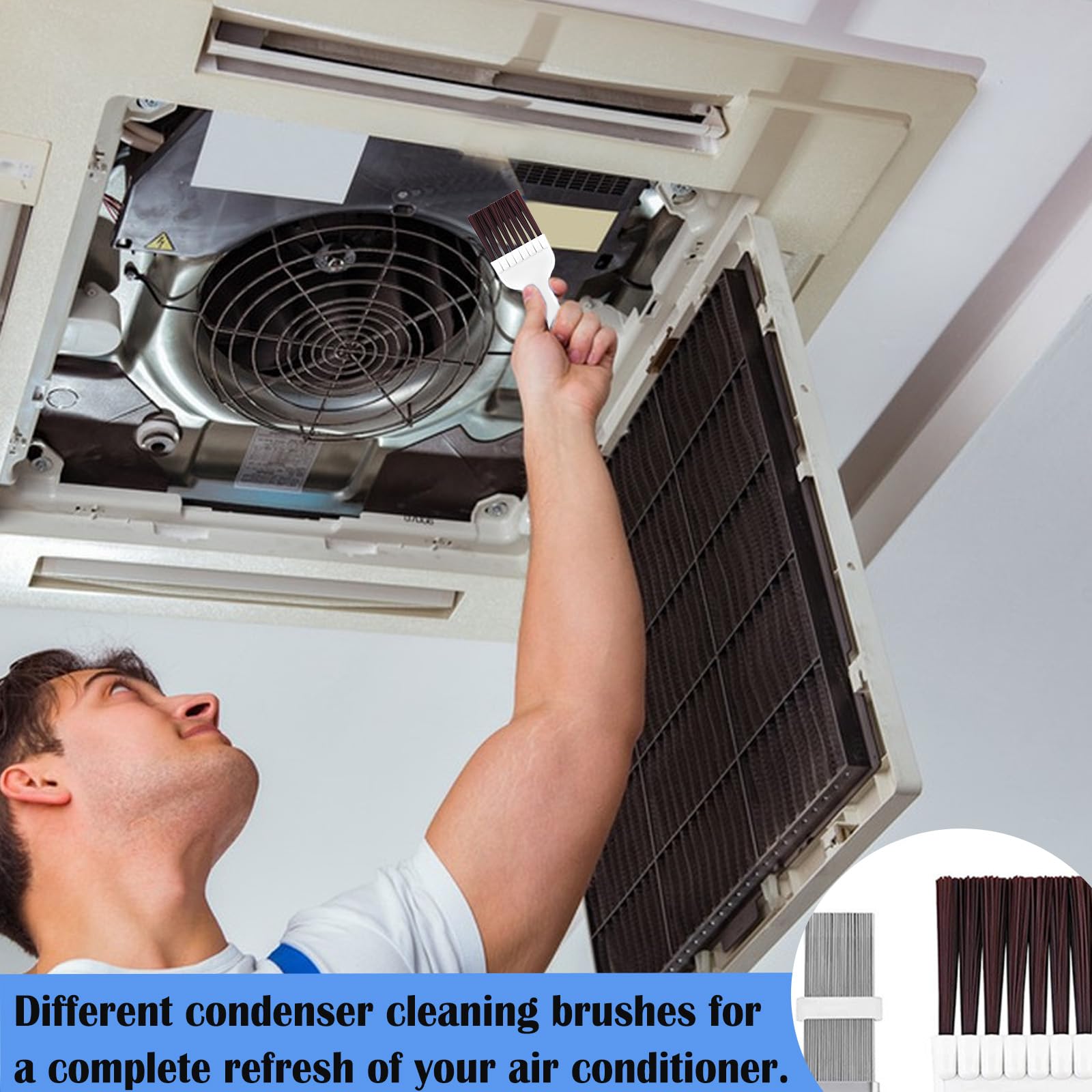 Coil Cleaner For Ac Unit 6-Piece AC Fin Cleaning Kit Coil Brush