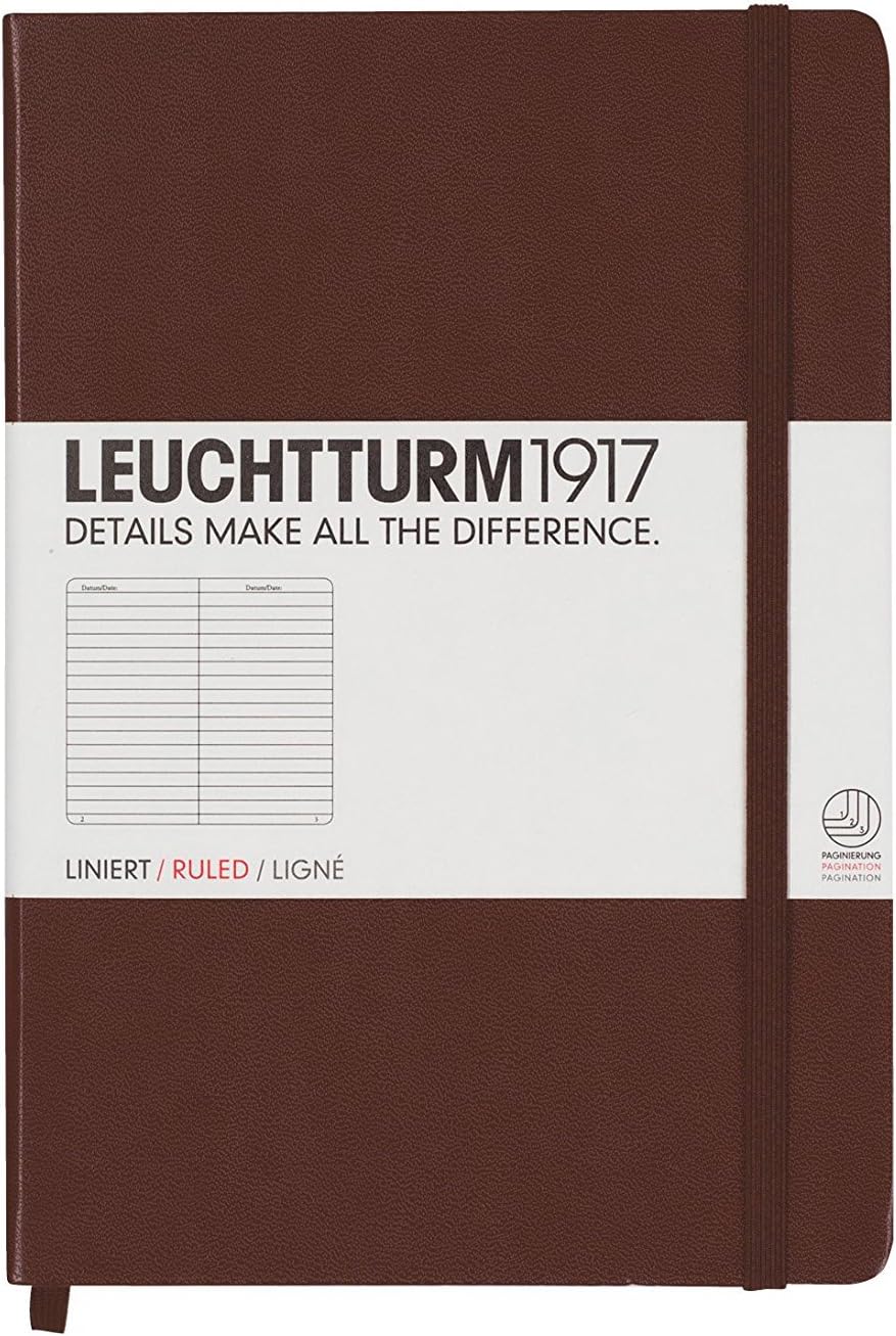 Leuchtturm 145mm x 210mm A5 Medium Lined Notebook - Tobacco