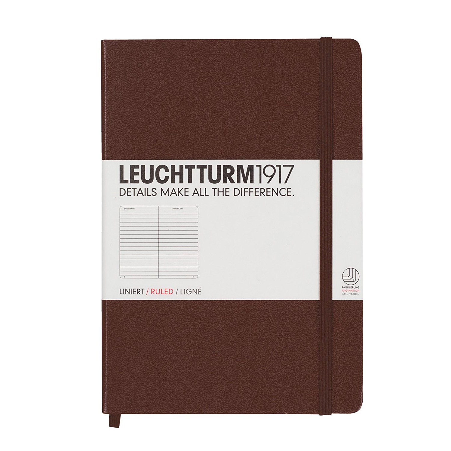 Leuchtturm 145mm x 210mm A5 Medium Lined Notebook - Tobacco