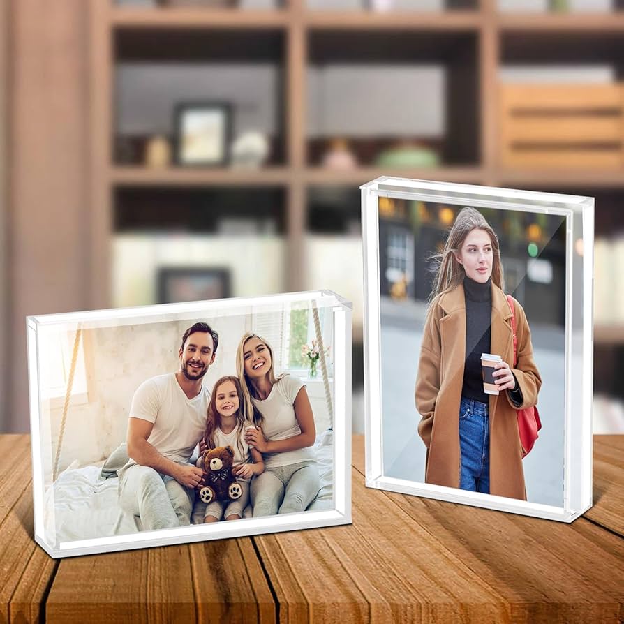 Amazon.co.jp: アクリルフレーム - 2 個のアクリルフォトフレーム 4X6