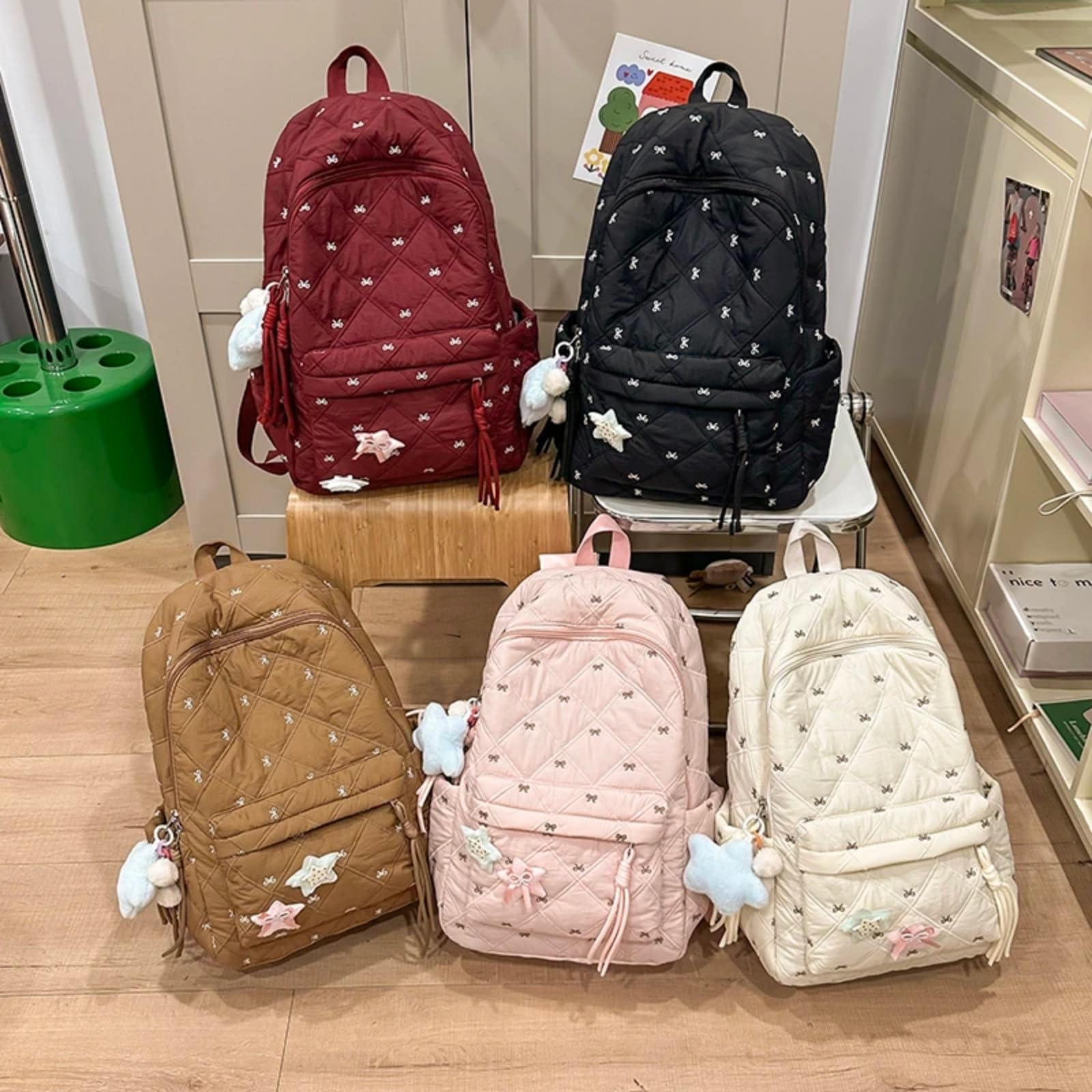 Mochila escolar Zaino Modello, Casual Leggero, Daypack alla Moda per Ragazze Portatili Viaggi Scolastici Escursioni Giornaliere