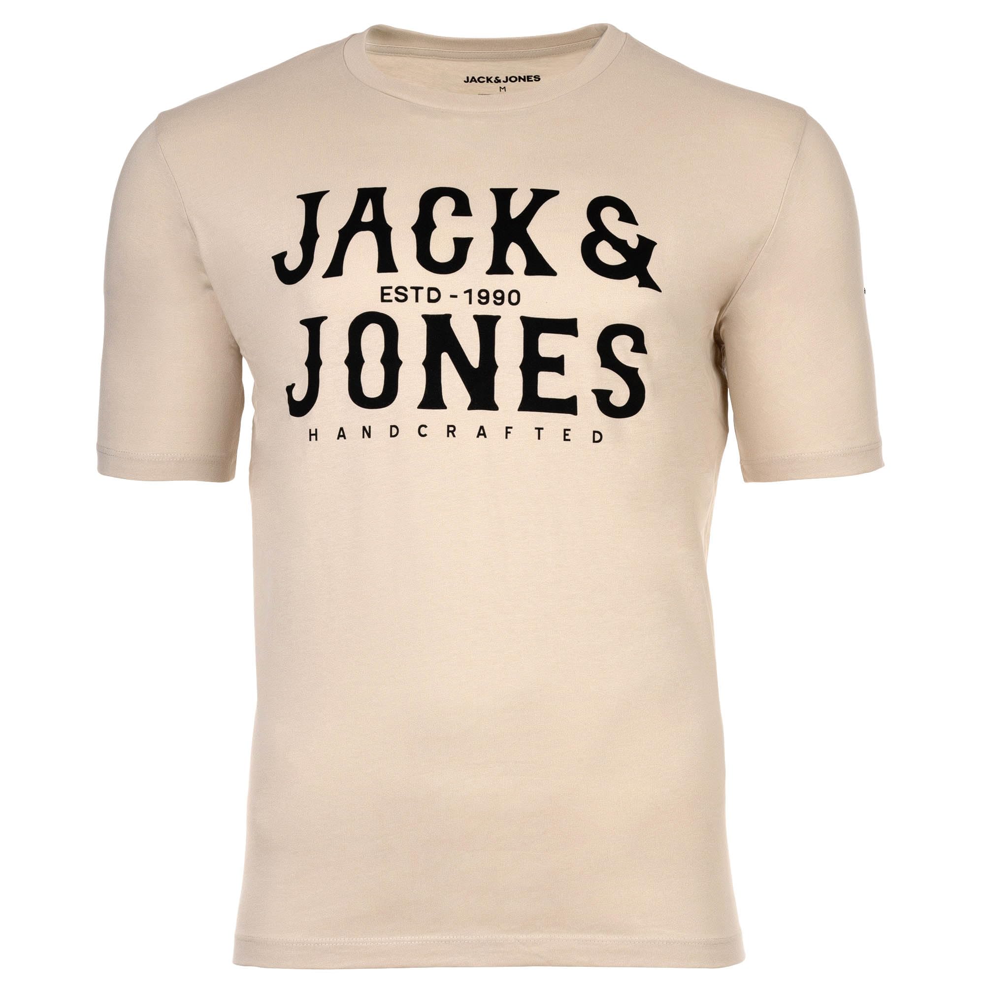 JACK&JONES Herren T-Shirt, 5er Pack - JJLEOGRA Tee Crew Neck, Kurzarm, Rundhals, Baumwolle, Logo-Print
