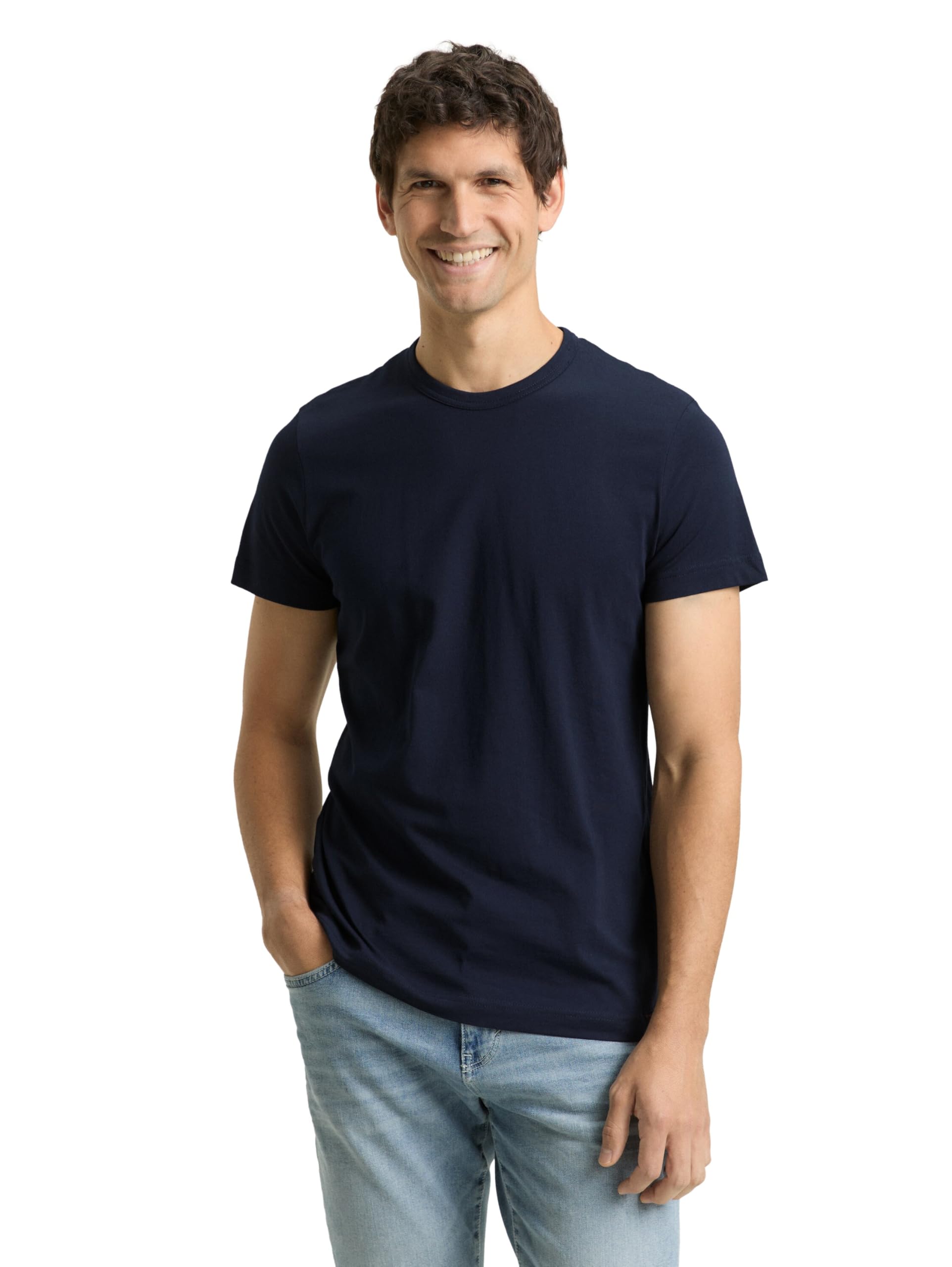 TOM TAILOR Herren Basic Fitted T-Shirt