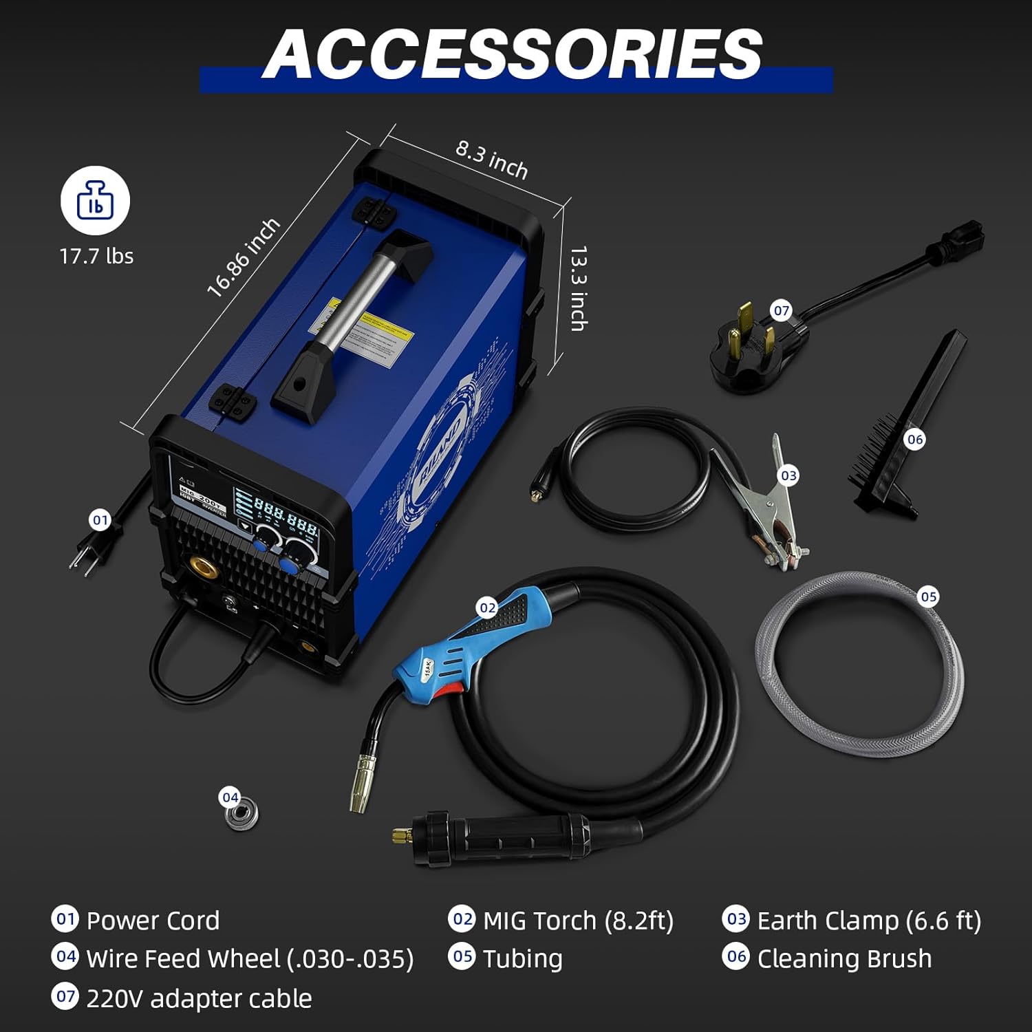 RILAND MIG200T Included Accessories