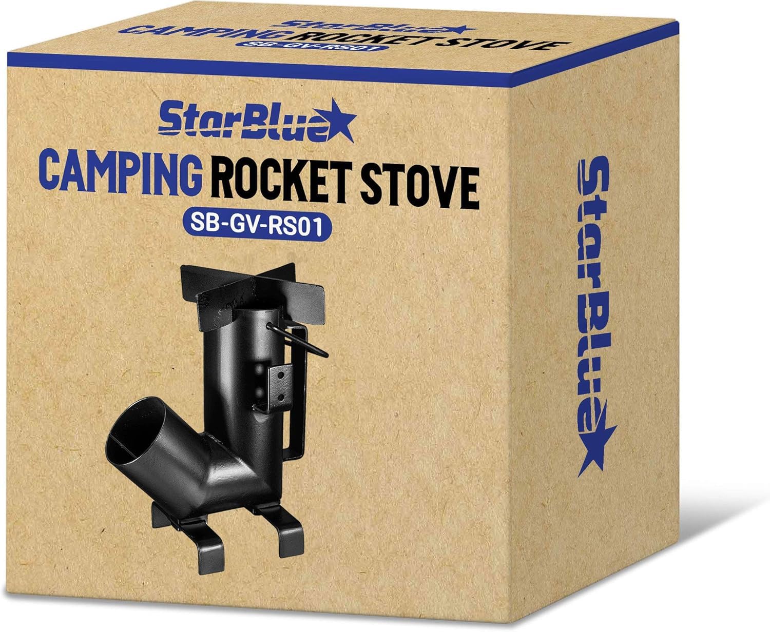 Stuffa a Razzo da Campeggio StarBlue con Borsa per il Trasporto GRATUITA - Fornello Portatile con Camera di Combustione per Cucinare All’aperto, Campeggio, Picnic, Barbecue, Caccia e Pesca